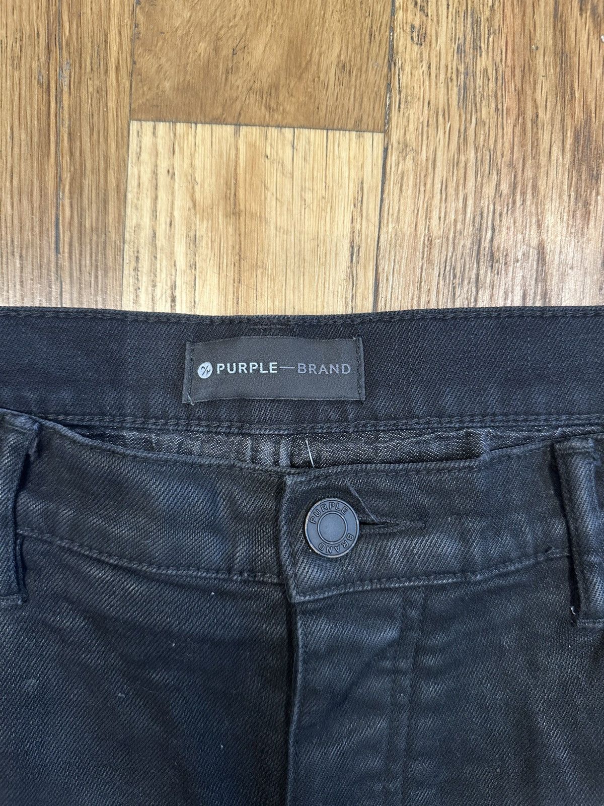 Purple Brand Purple Brand Waxed Plain Black Denim Jeans Size 36 Size US 36 / EU 52 - 3 Thumbnail