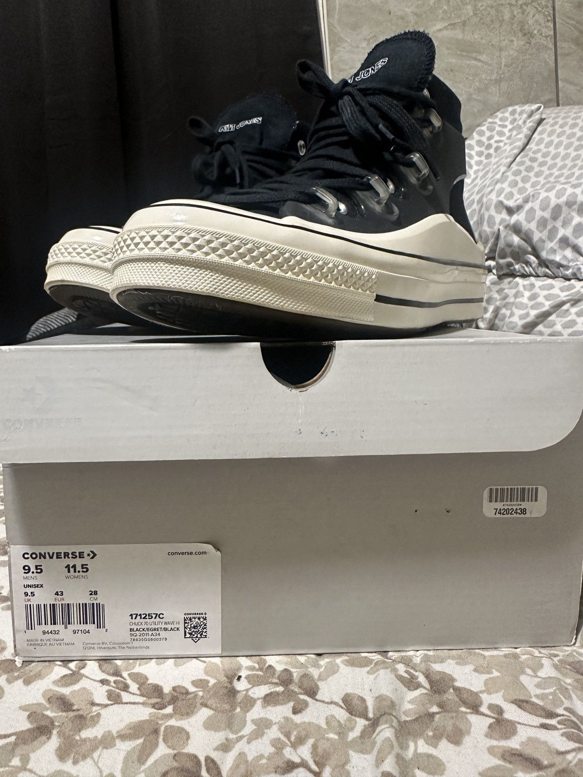 Converse × Kim Jones Kim Jones x Chuck 70 High ‘Black’ Size US 9.5 / EU 42-43 - 2 Thumbnail