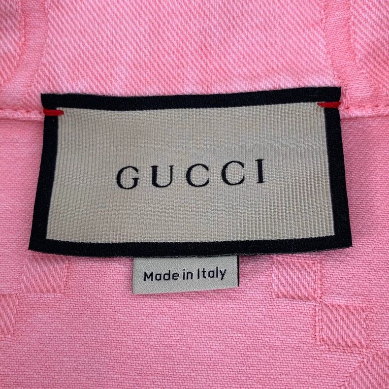 Gucci Gucci Size 36 Pink logo jacquad full printed cotton lapel Size US XXS / EU 40 - 5 Thumbnail