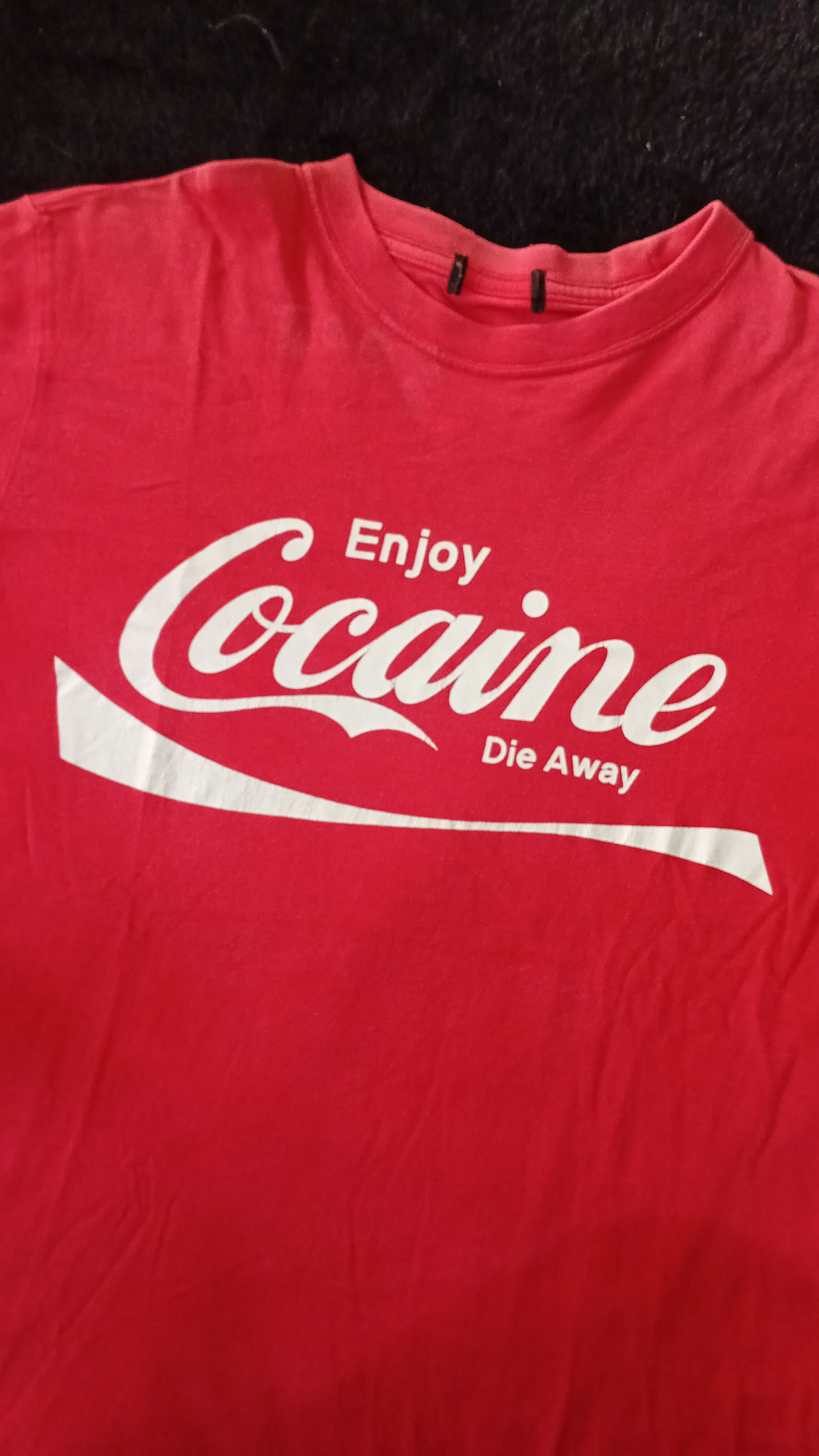 Vintage Vintage 80s Enjoy Cocaine Parody Shirt Size US M / EU 48-50 / 2 - 2 Thumbnail