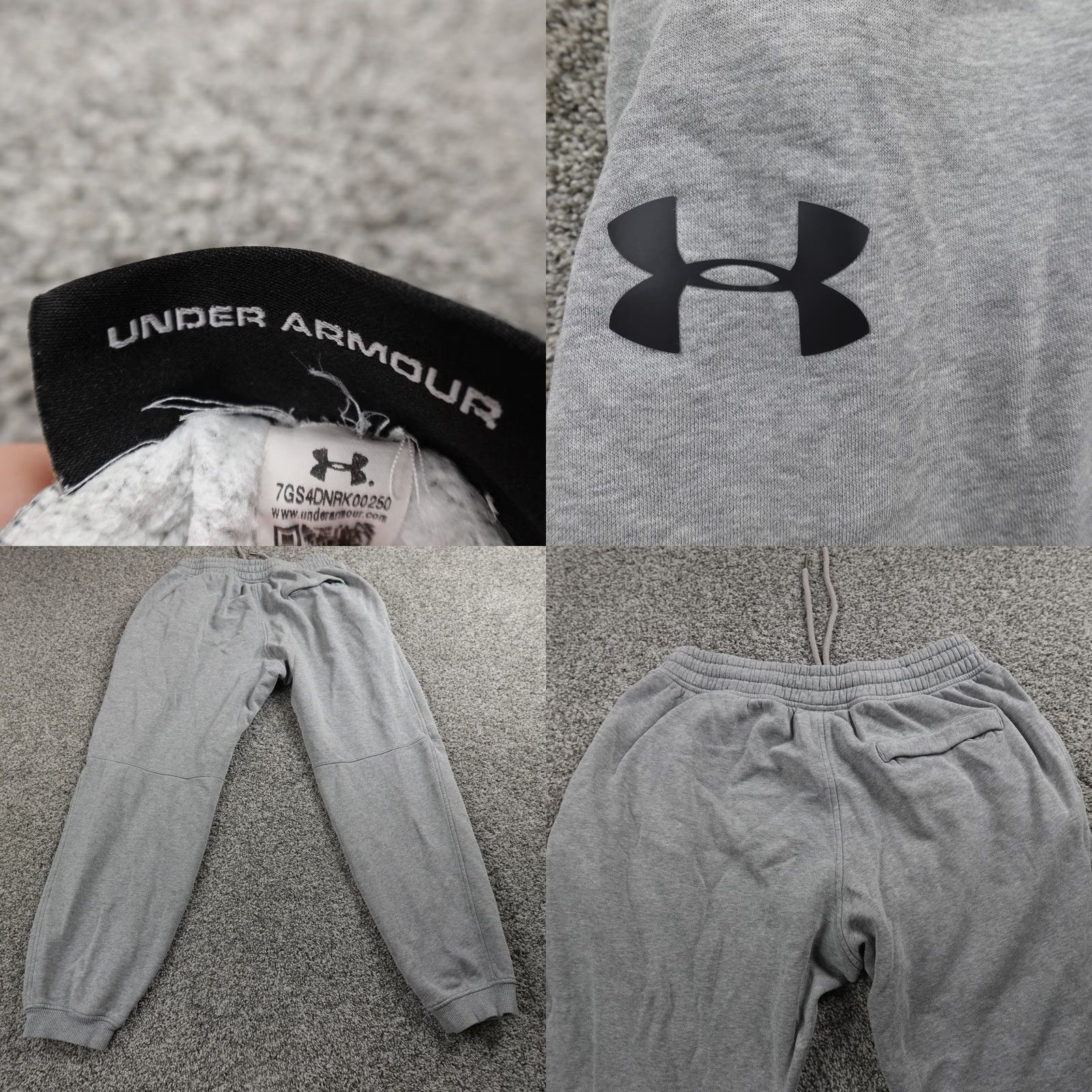 Under Armour Under Armour Pants Mens L Gray Loose Drawstring Jogger Sweatpants Gym Tapered Size US 29 - 8 Thumbnail