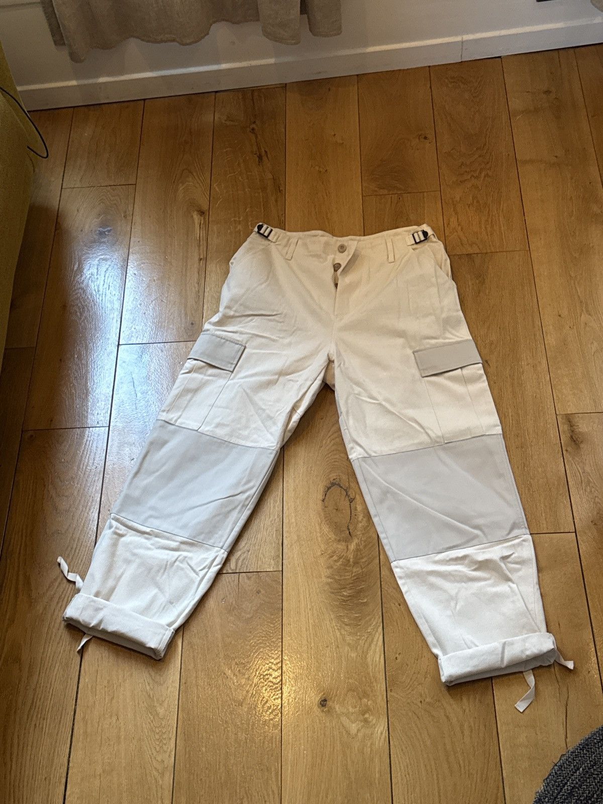 Drole De Monsieur White and gray cargo pant Size US 32 / EU 48 - 1 Thumbnail