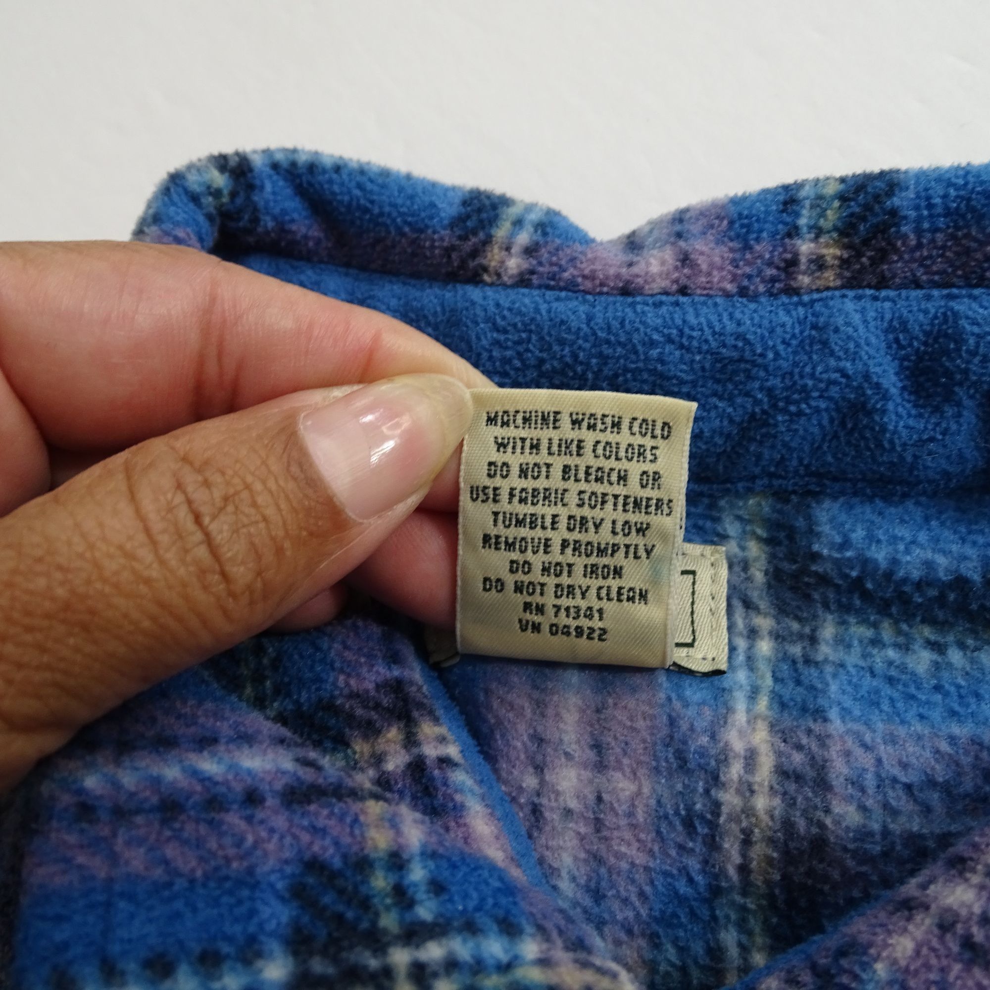 L.L. Bean Vintage LL Bean Blue Purple Plaid Fleece Shirt Women Size M Size M / US 6-8 / IT 42-44 - 7 Thumbnail