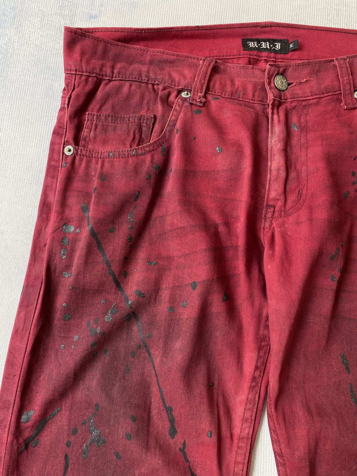 If Six Was Nine Flared K.U.I Japan Splatter Design Pant Size US 32 / EU 48 - 10 Thumbnail