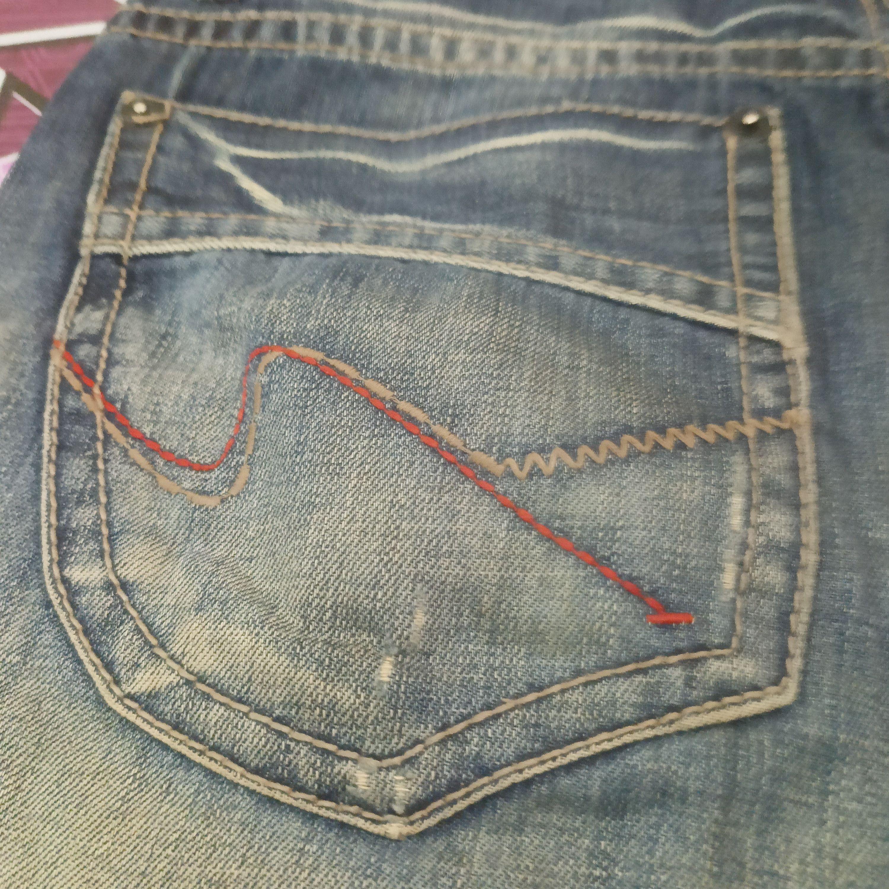 Japanese Brand Japanese Matrix Opt jeans flared Distressed jeans Size US 31 - 20 Thumbnail