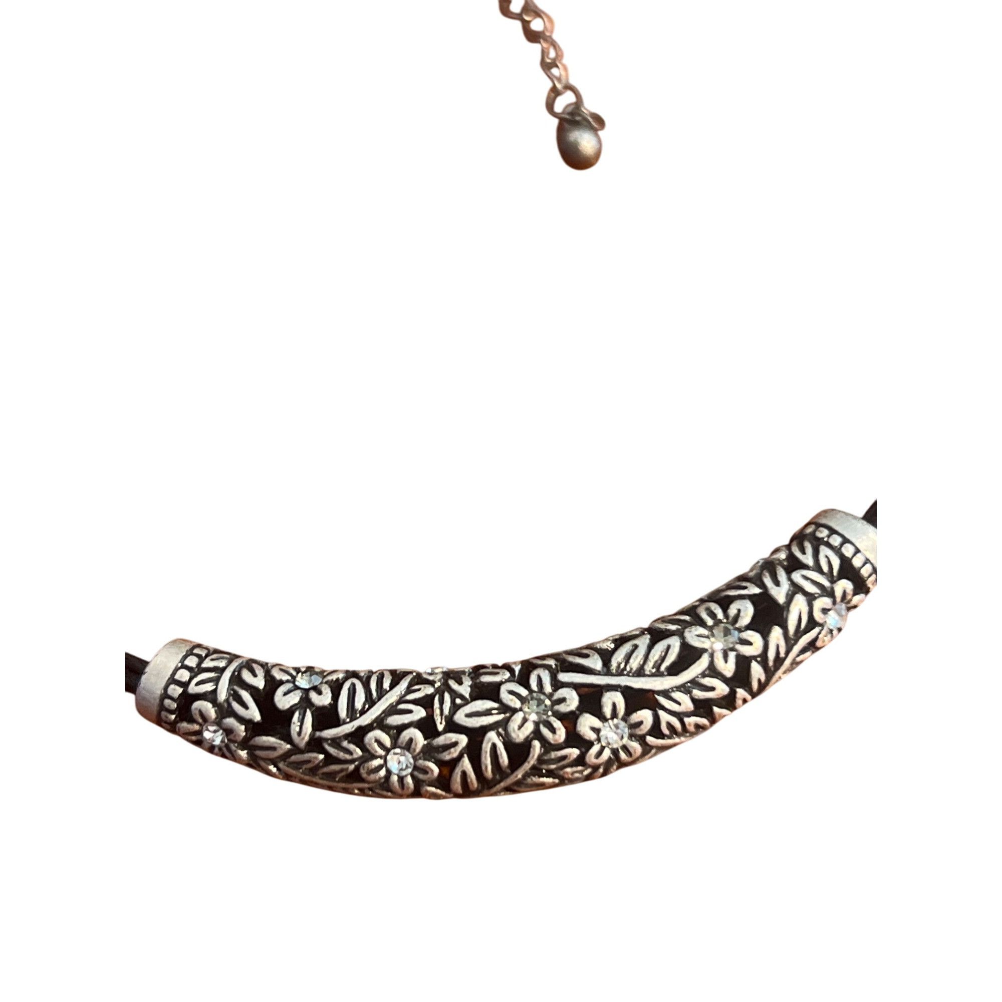 Other Lia Sophia Magnolia Necklace Bar Slide Flowers Rhinestones B Size ONE SIZE - 2 Thumbnail