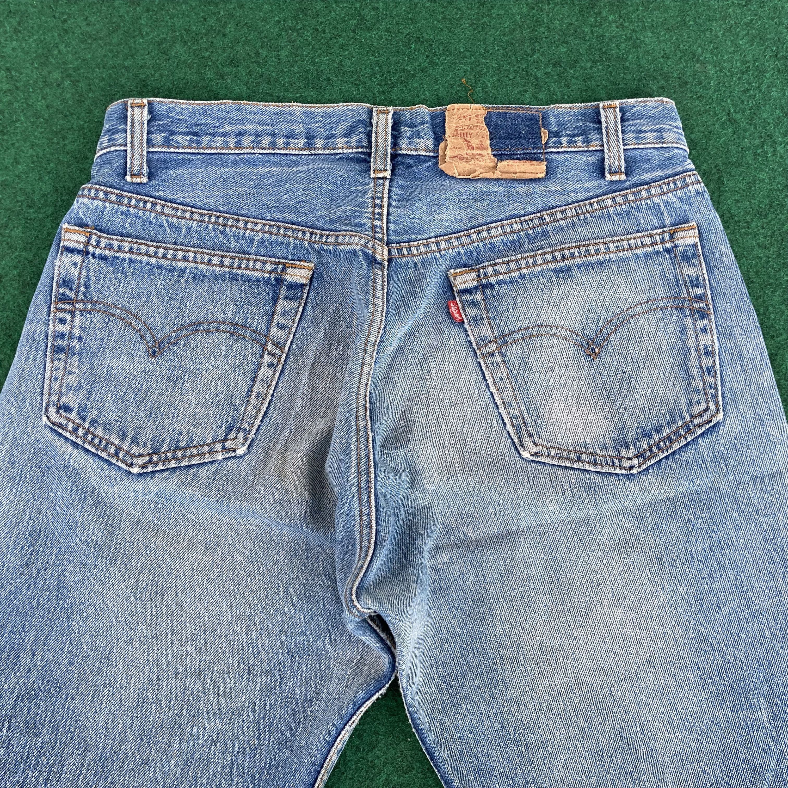 Levi's × Vintage Vtg Levis 501 Short Distressed Faded Ripped Grunge Jeans Size US 31 - 8 Thumbnail