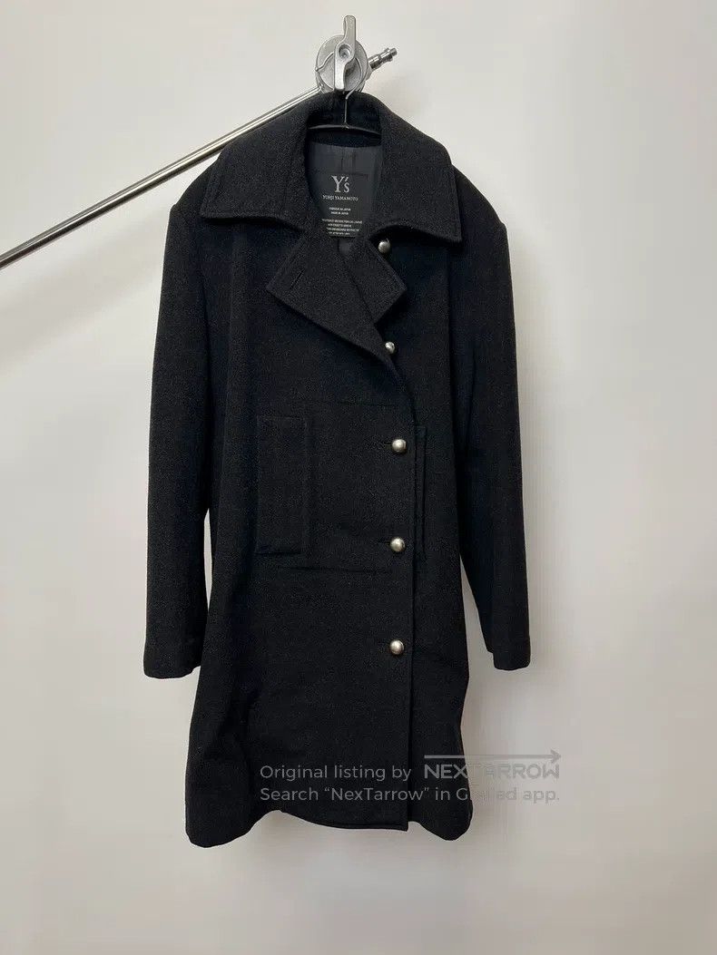 Yohji Yamamoto YOHJI YAMAMOTO Wool blend button-up overcoat, trench coat Size US L / EU 52-54 / 3 - 3 Thumbnail