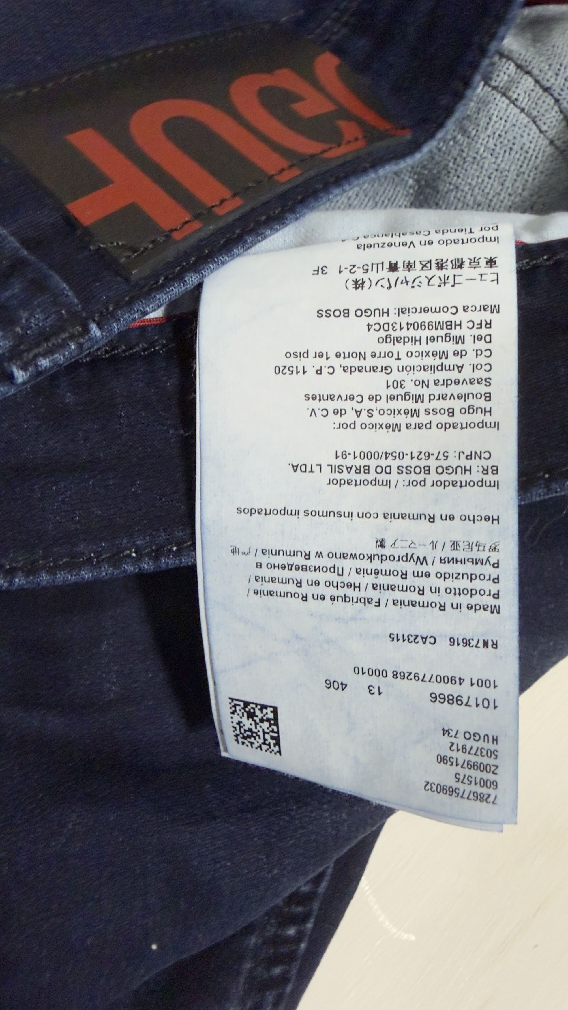 Hugo Boss Reverse Logo Delware Slim Fit Denim Navy Jeans Size US 32 / EU 48 - 5 Thumbnail