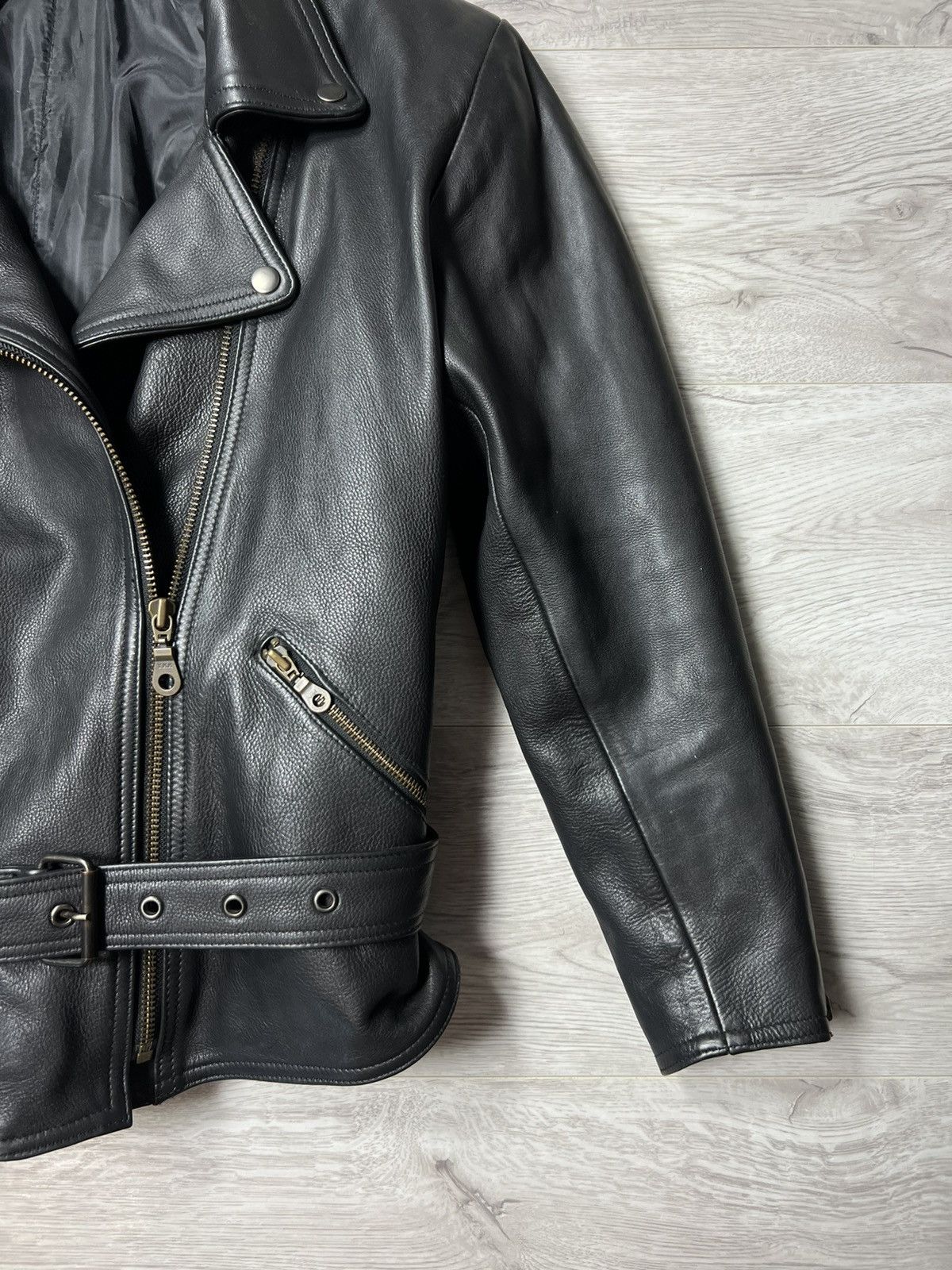 Genuine Leather Vintage Belo Heavyweight Biker Leather Jacket Rock Punk Size US M / EU 48-50 / 2 - 9 Thumbnail