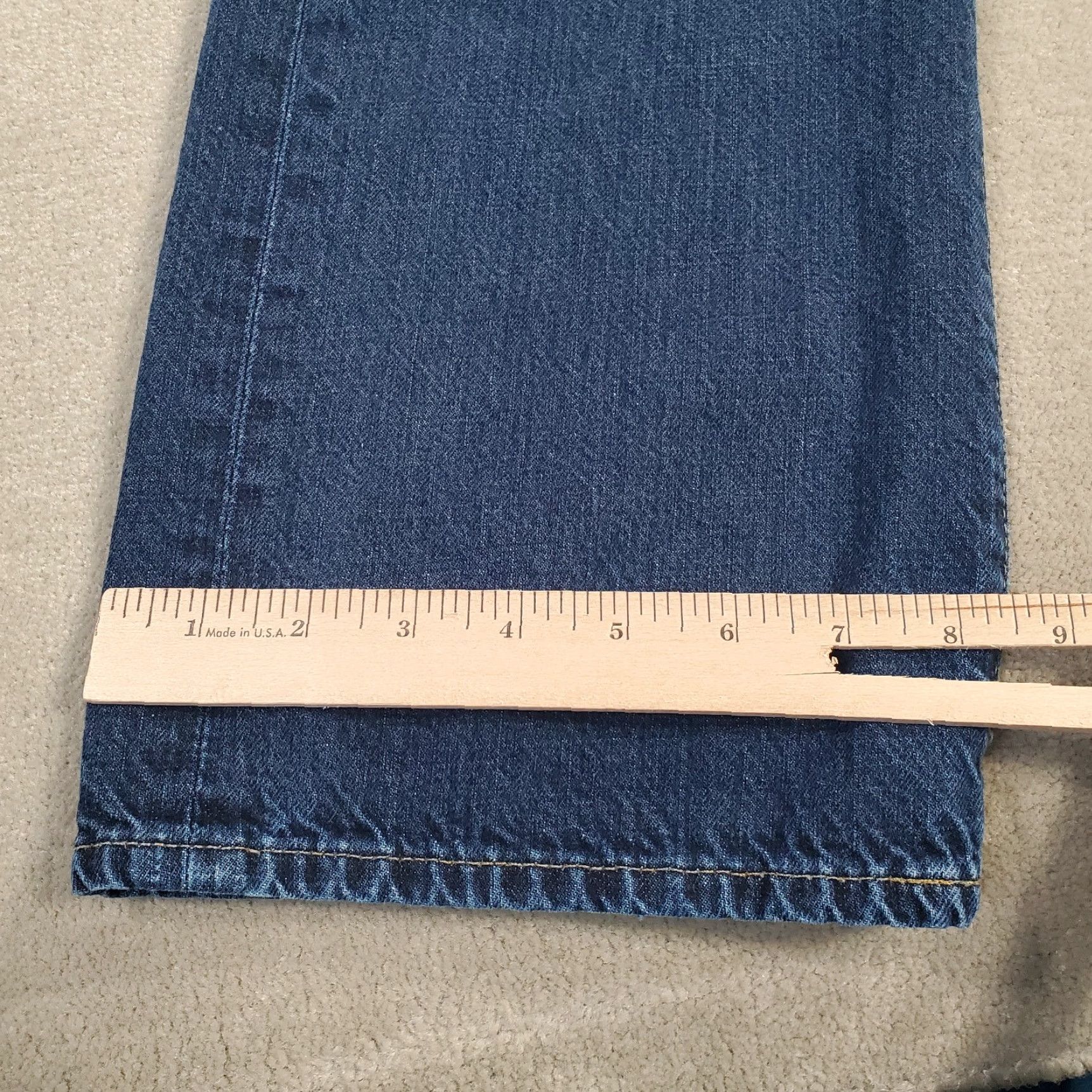Denime BIG STAR Jeans Mens 34 R Blue Regular Straight Leg Dark Wash Denim Size US 34 / EU 50 - 6 Thumbnail