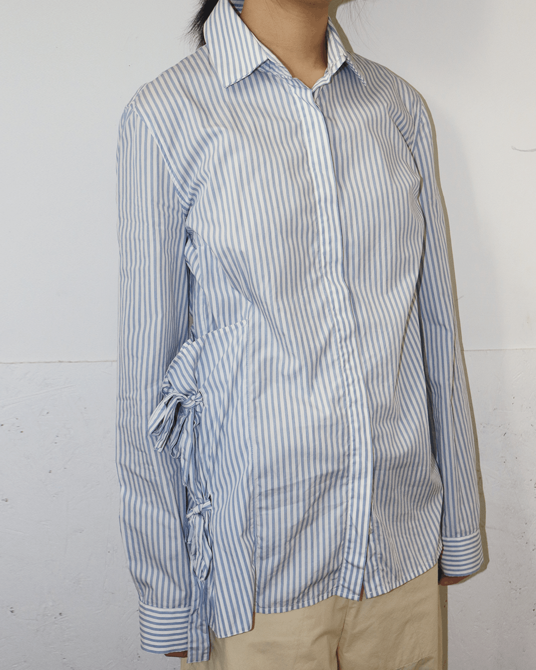 JW Anderson JW Anderson Ribbon Detail Striped Shirt Size S / US 4 / IT 40 - 4 Thumbnail