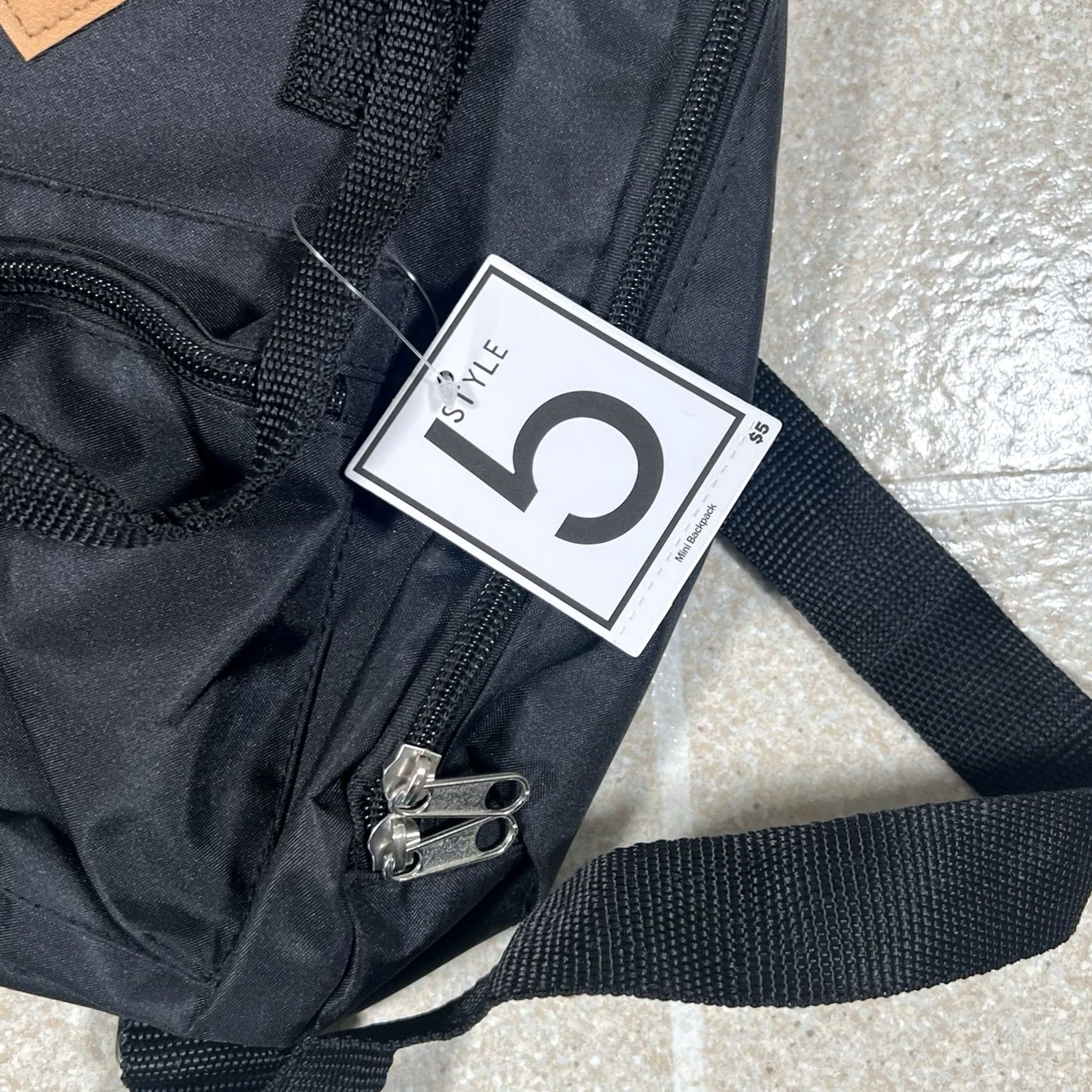 Vintage NWT Unbranded Backpack Style 5 Mini Book Bag Unisex Adults Black Polyester Size ONE SIZE - 3 Thumbnail