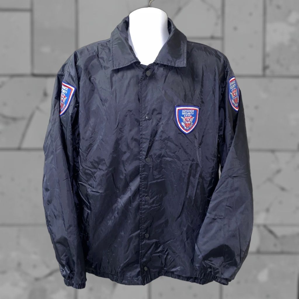 Vintage National Patrol Jacket Mens L Navy Blue Nylon Snap Button Coat Size US L / EU 52-54 / 3 - 1 Thumbnail