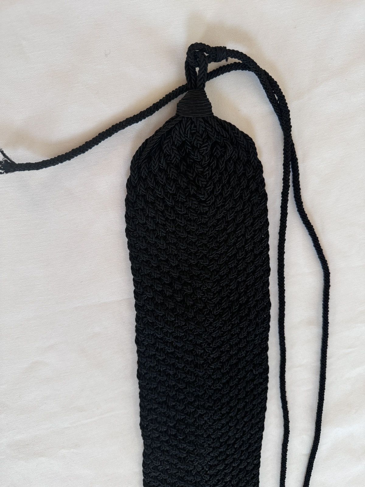 Prada VTG Prada Milano Handmade Crochet Cummerbund Tux Belt Knit Size ONE SIZE - 5 Thumbnail