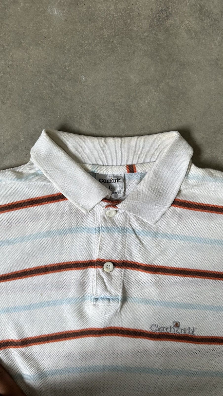 Carhartt VINTAGE CARHARTT STRIPES POLO TEE Size US M / EU 48-50 / 2 - 5 Thumbnail