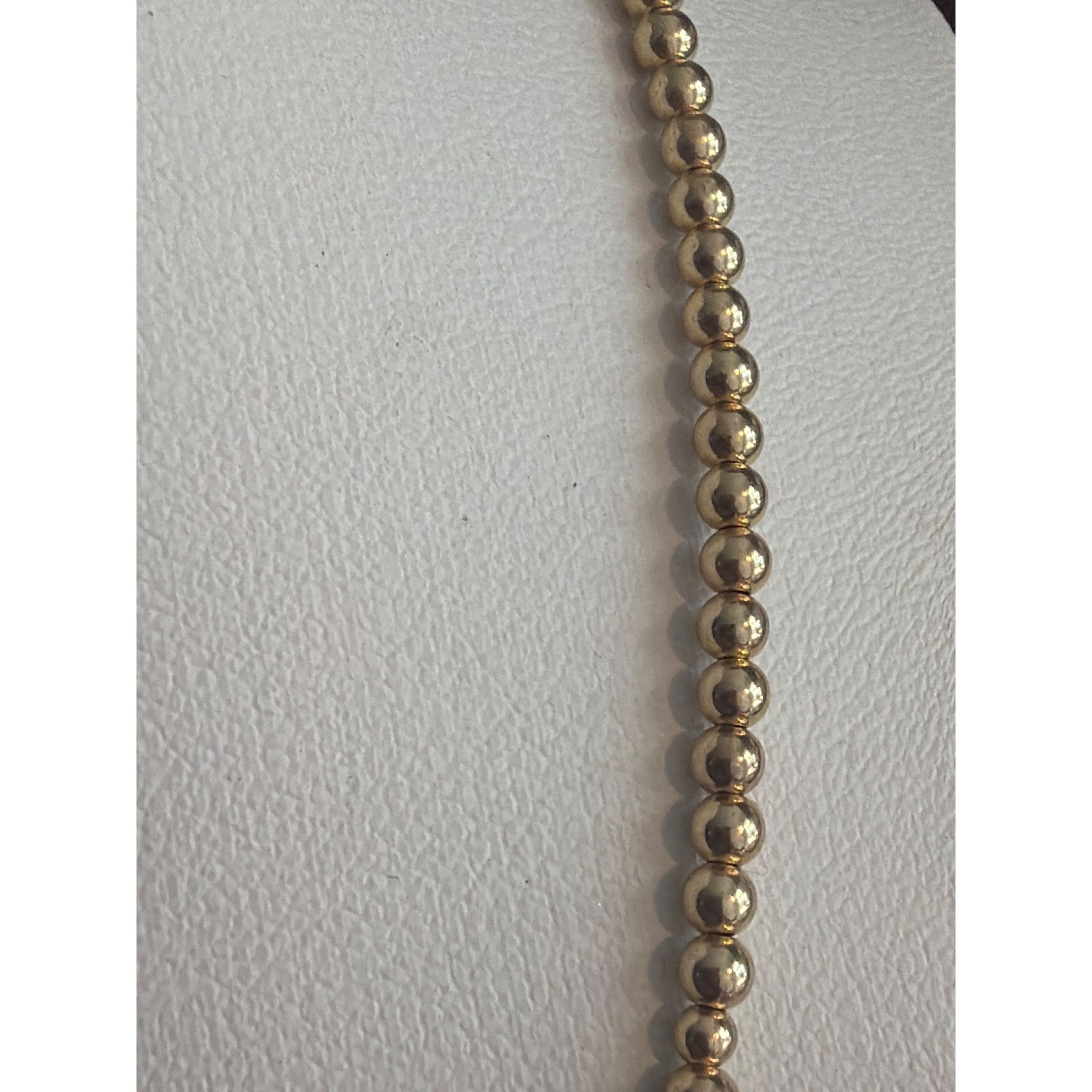 Other 14K Gold Filled Beaded Necklace Lightning Bolt Charm Collar Size ONE SIZE - 3 Thumbnail