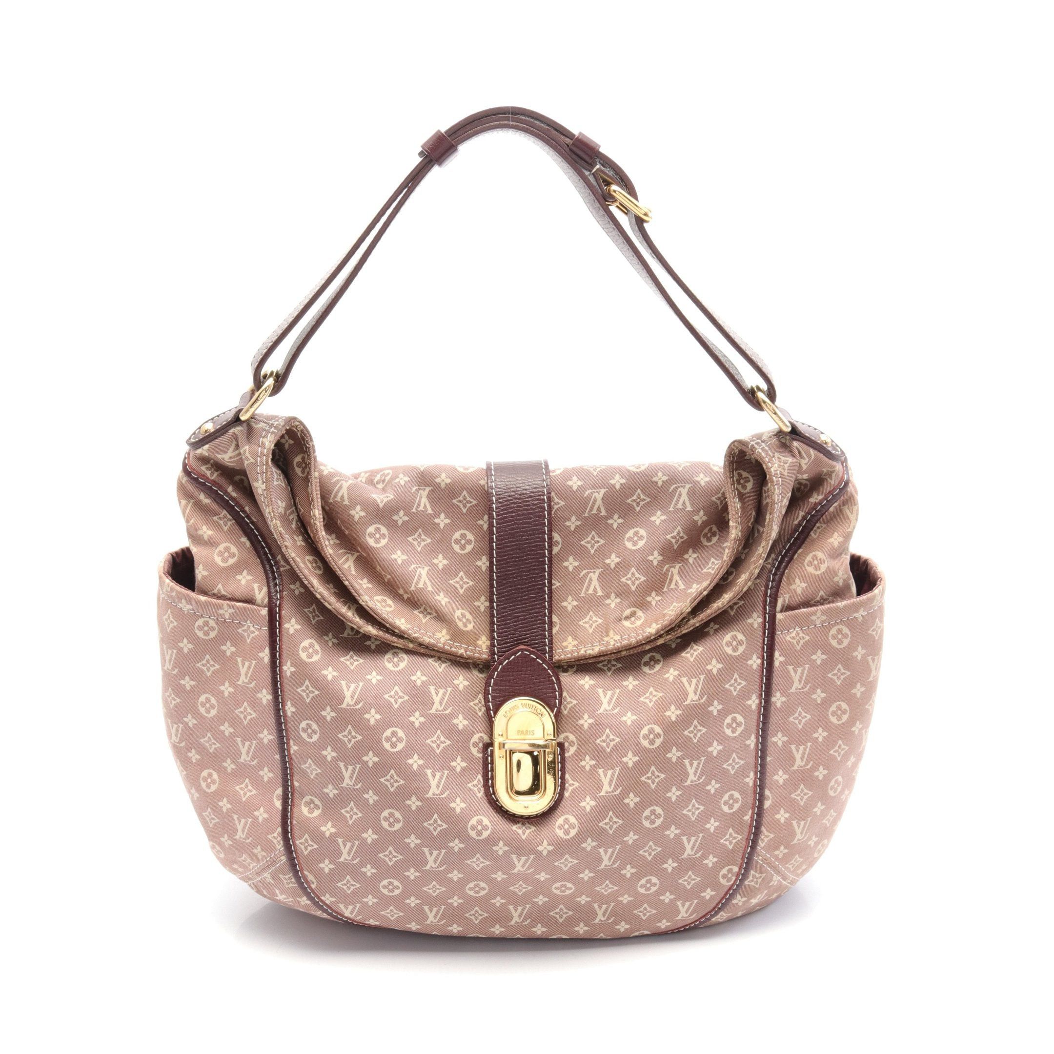 Louis Vuitton Romance Monogram Idyl Sepia Shoulder Bag Canvas Leather Pink Bordeaux