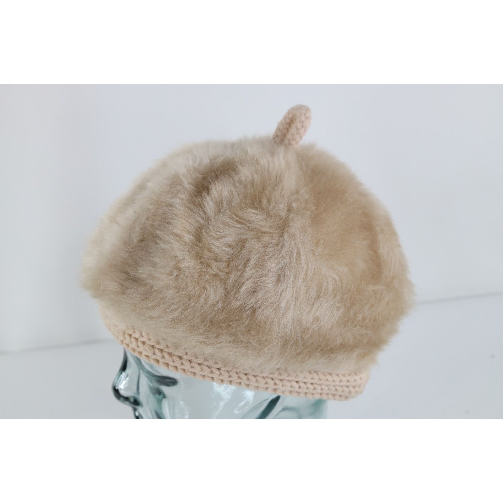 Vintage Vintage 70s 80s Streetwear Plush Faux Fur Beret Hat Cap Size ONE SIZE - 2 Thumbnail