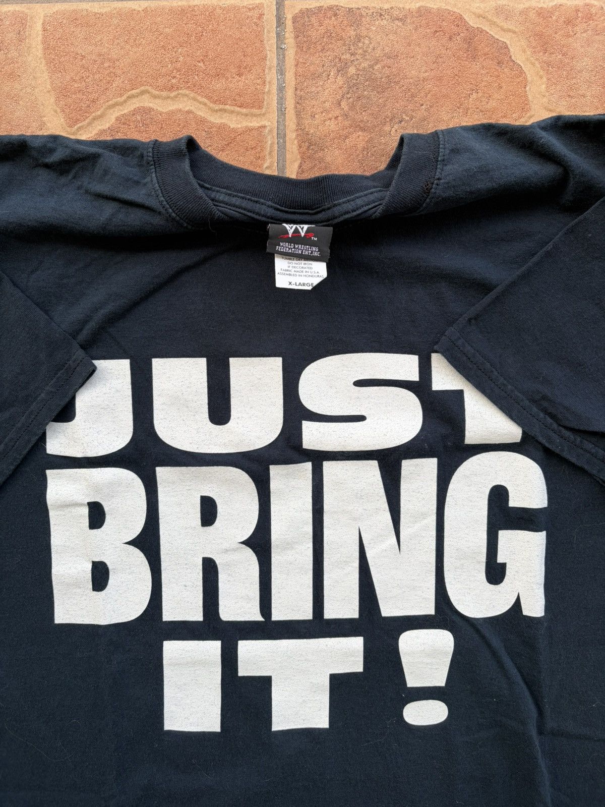 WWF Vintage ‘Just Bring It’ The Rock tshirt Size US XL / EU 56 / 4 - 2 Thumbnail