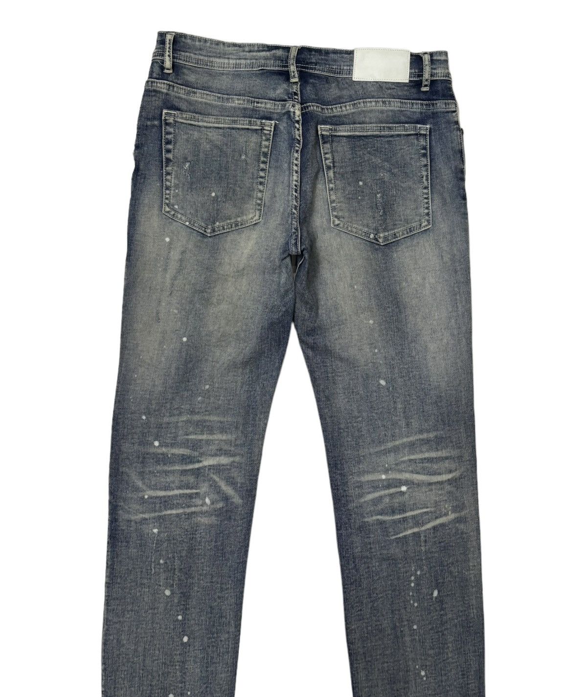 Japanese Brand VINTAGE V-MEN THRASHED PATCHWORK DISTRESS DENIM JEANS Size US 30 / EU 46 - 4 Thumbnail
