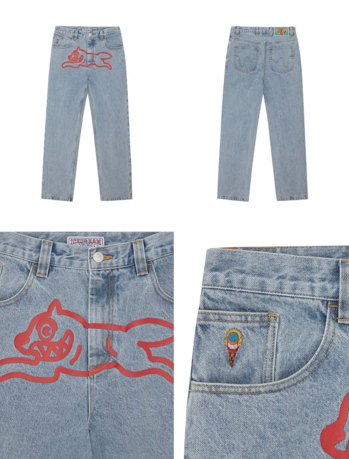 Billionaire Boys Club ICECREAM Flying Dog Jeans Billionaire Boys Club Size US 28 / EU 44 - 3 Thumbnail