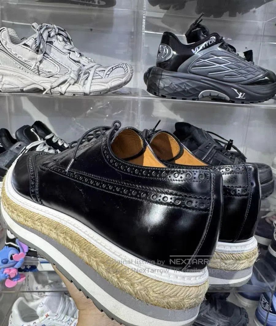 Prada Prada Classic Black Brogue Platform Shoes. Size US 10 / EU 43 - 6 Thumbnail
