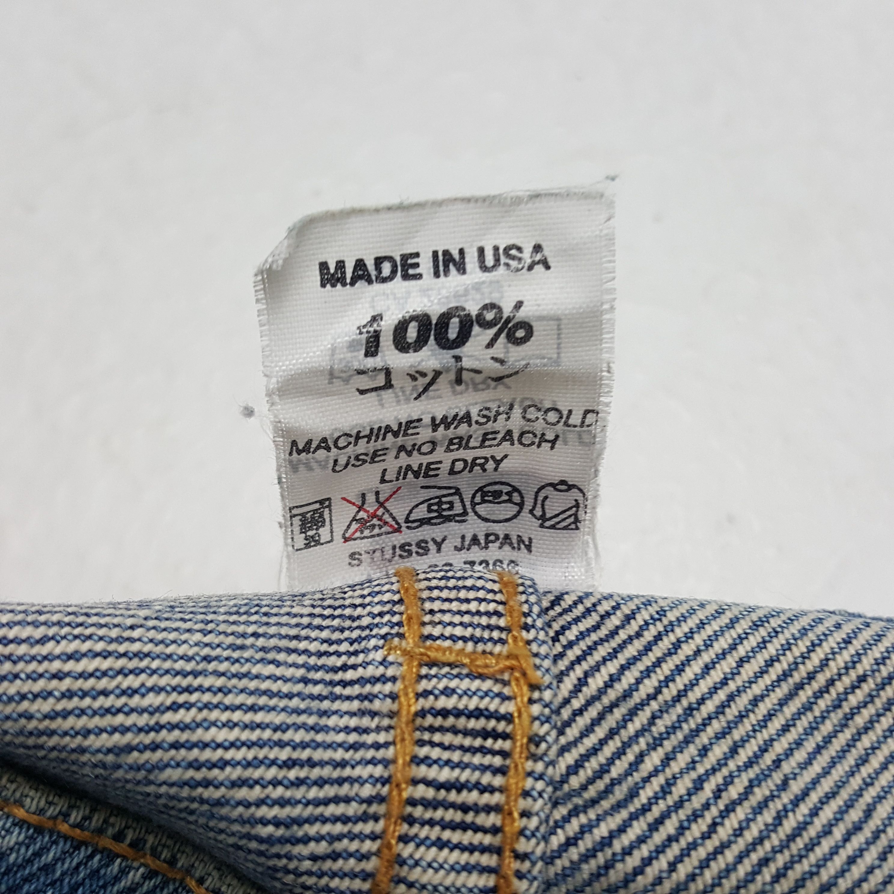 Stussy × Vintage Vintage Stussy USA Custom Art Logo Slimfit Denim Jeans Size 32" / US 10 / IT 46 - 14 Thumbnail