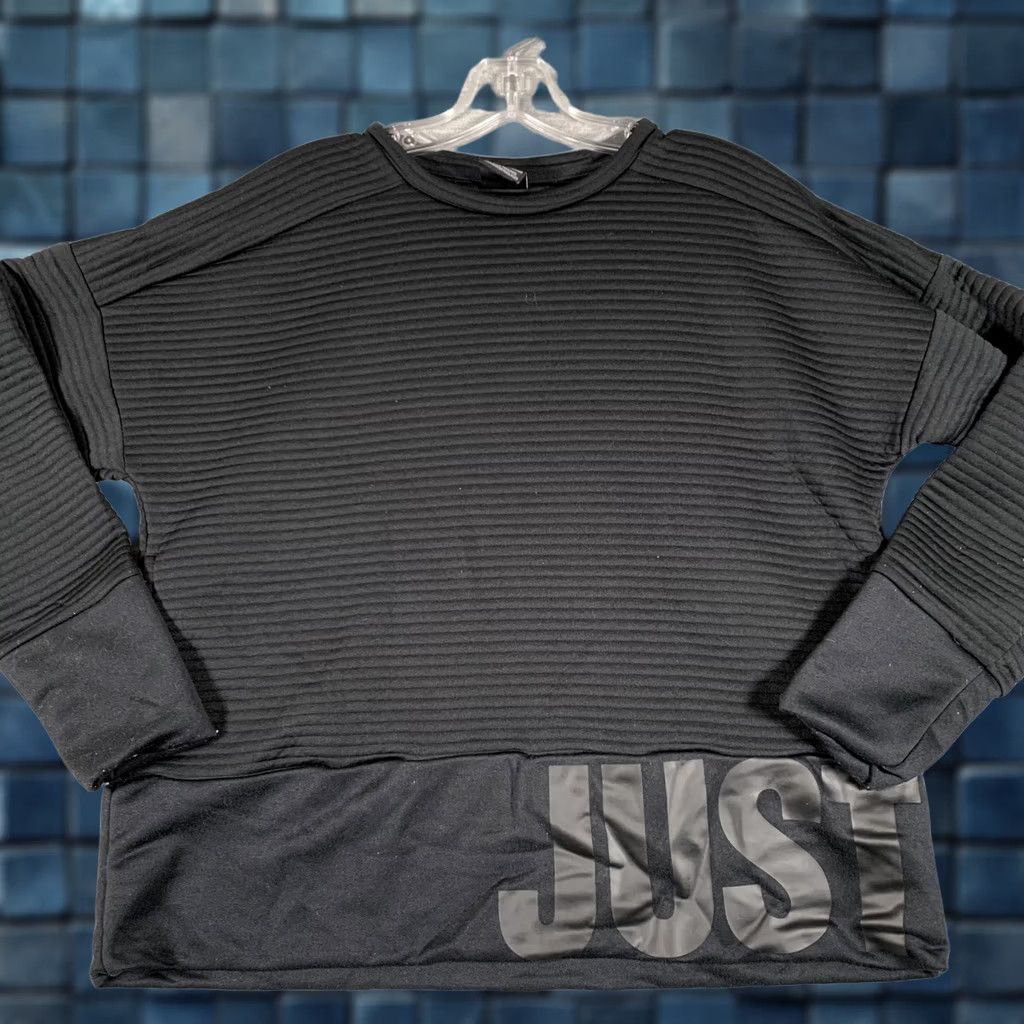 Nike Nike Dri-FIT Sweatshirt Womens Small Black Just Do It Crew AH8982-010 Size S / US 4 / IT 40 - 1 Thumbnail