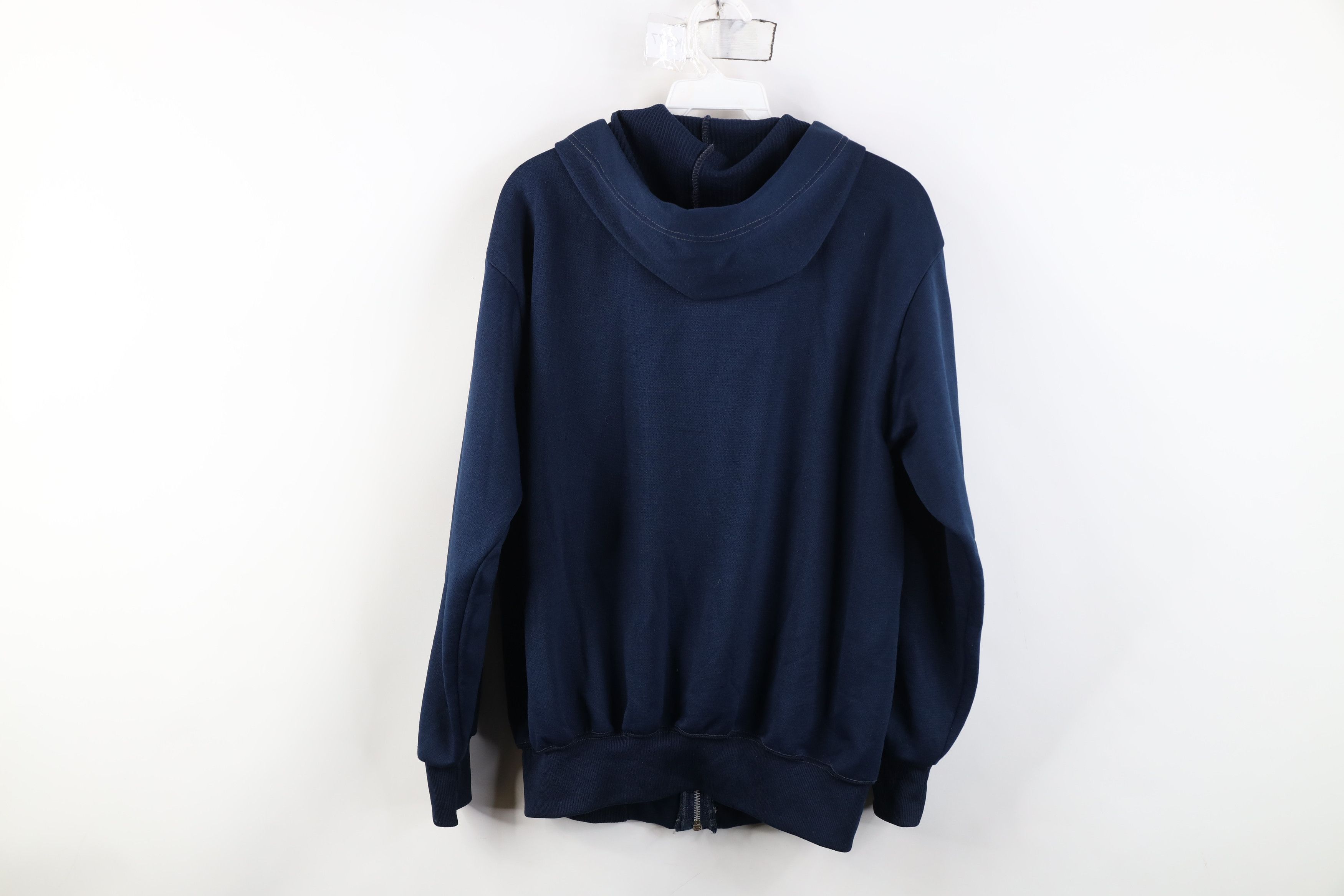 Vintage Vintage 70s Streetwear Thermal Waffle Lined Hoodie Blue USA Size US M / EU 48-50 / 2 - 11 Thumbnail