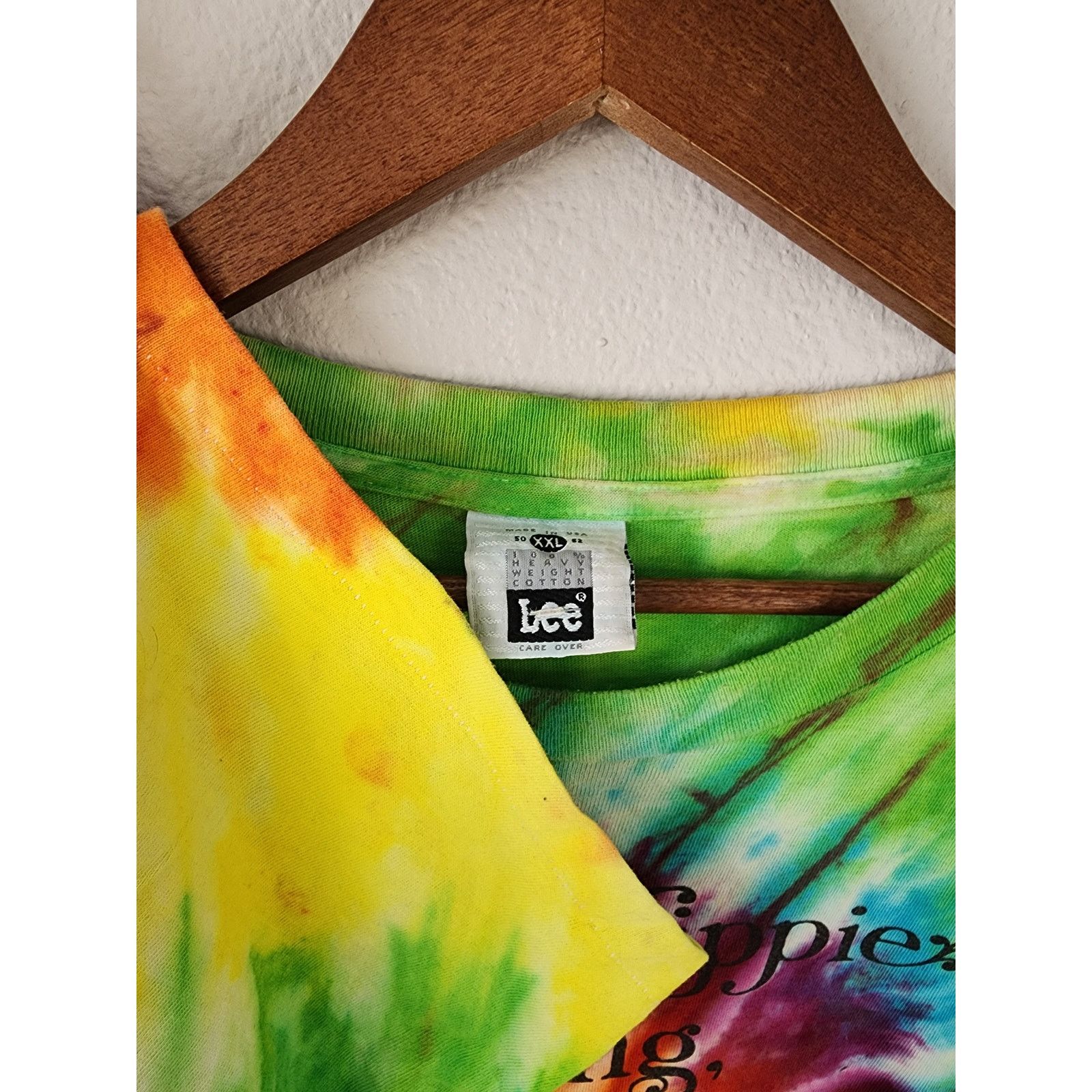Lee Vintage Tie Dye Hippie Shirt Lee XXL Psychedelic Tee 90s USA Size US XXL / EU 58 / 5 - 6 Thumbnail