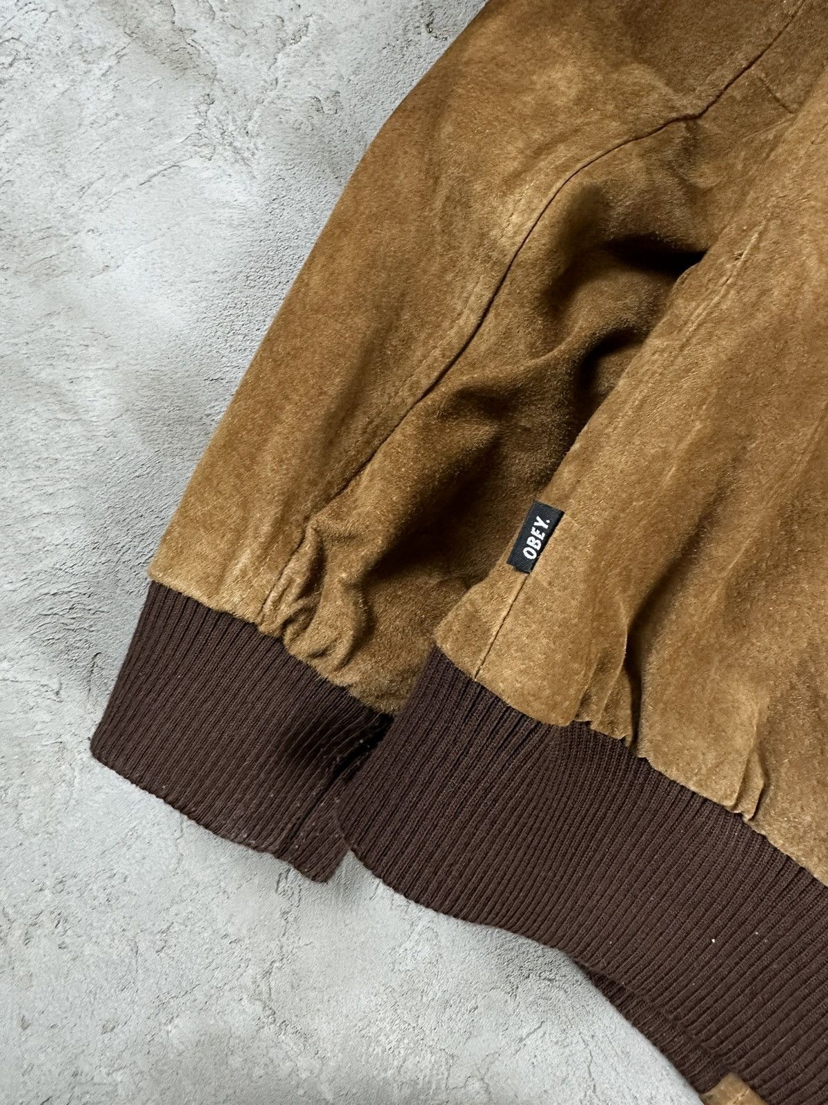 Obey Obey Suede Leather Boxy Bomber Jacket Size US M / EU 48-50 / 2 - 14 Thumbnail