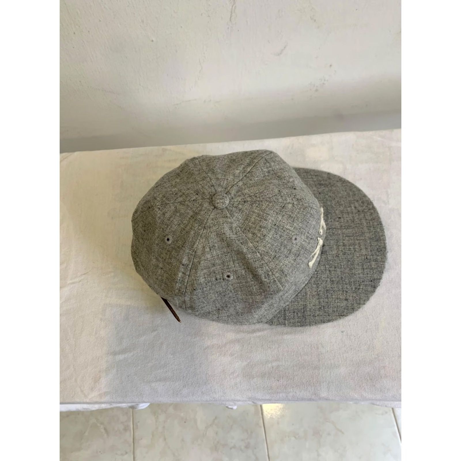 Ebbets Field Flannels Ebbets Field Flannels STS Grey Wool Vintage Authentic Baseball Cap Baseball Cap Mens One Size Gray USA Wool Flannel Size ONE SIZE - 5 Thumbnail