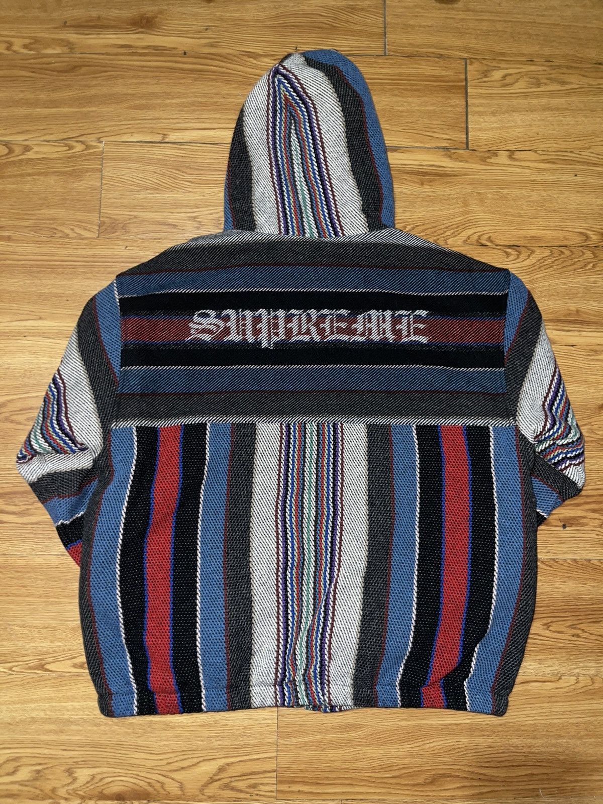Supreme Supreme Woven Stripe Hooded Jacket Black Size Medium Size US M / EU 48-50 / 2 - 4 Thumbnail