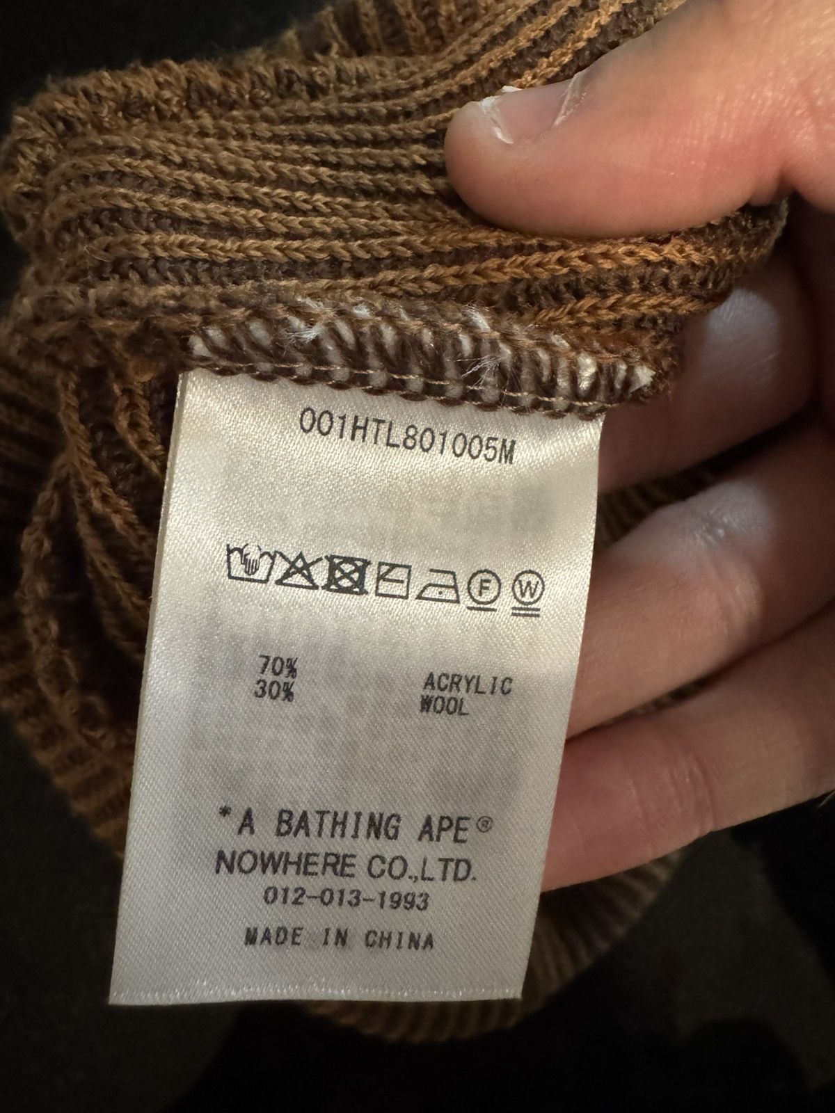 Bape A Bathing Ape Knit Beanie brown Size ONE SIZE - 3 Thumbnail
