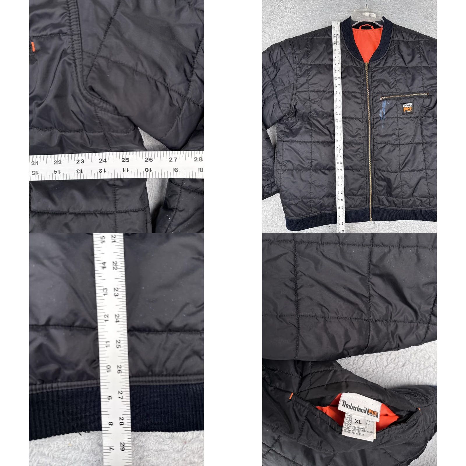 Timberland Timberland PRO Jacket Mens XL Black Quilted Full Zip Insulated Lined Work Bomber Size US XL / EU 56 / 4 - 8 Thumbnail