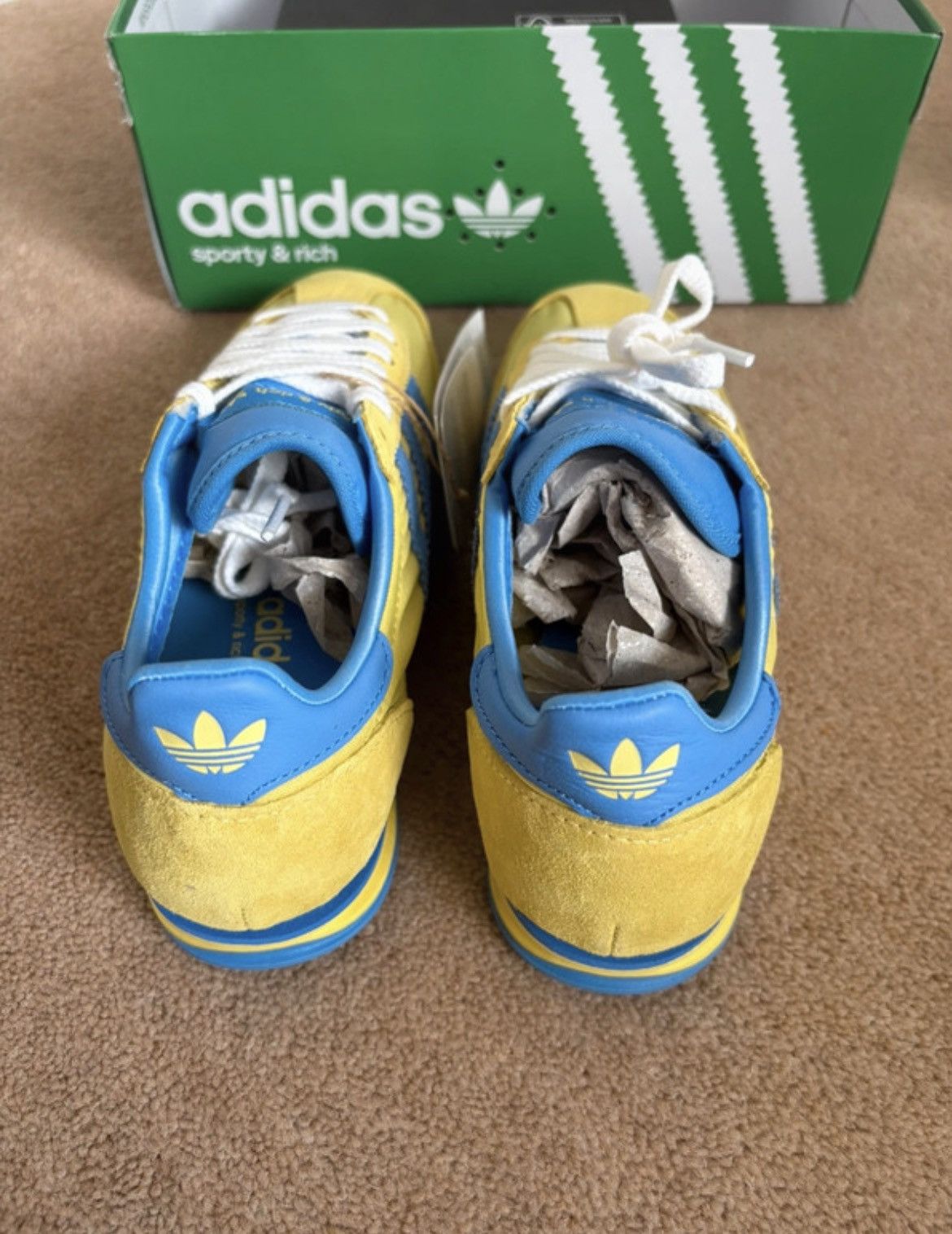 Adidas Adidas SL72 x Sporty & Rich Yellow Blue BNIB UK 3.5 Size US 6 / IT 36 - 3 Thumbnail