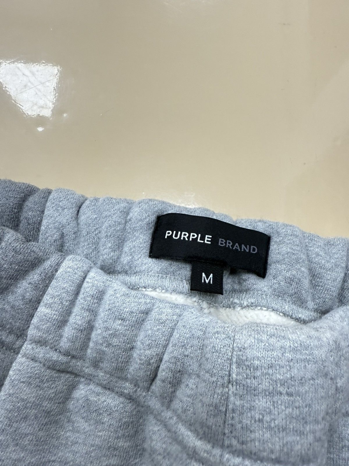 Purple Brand Fleece Flared Gray Wordmark