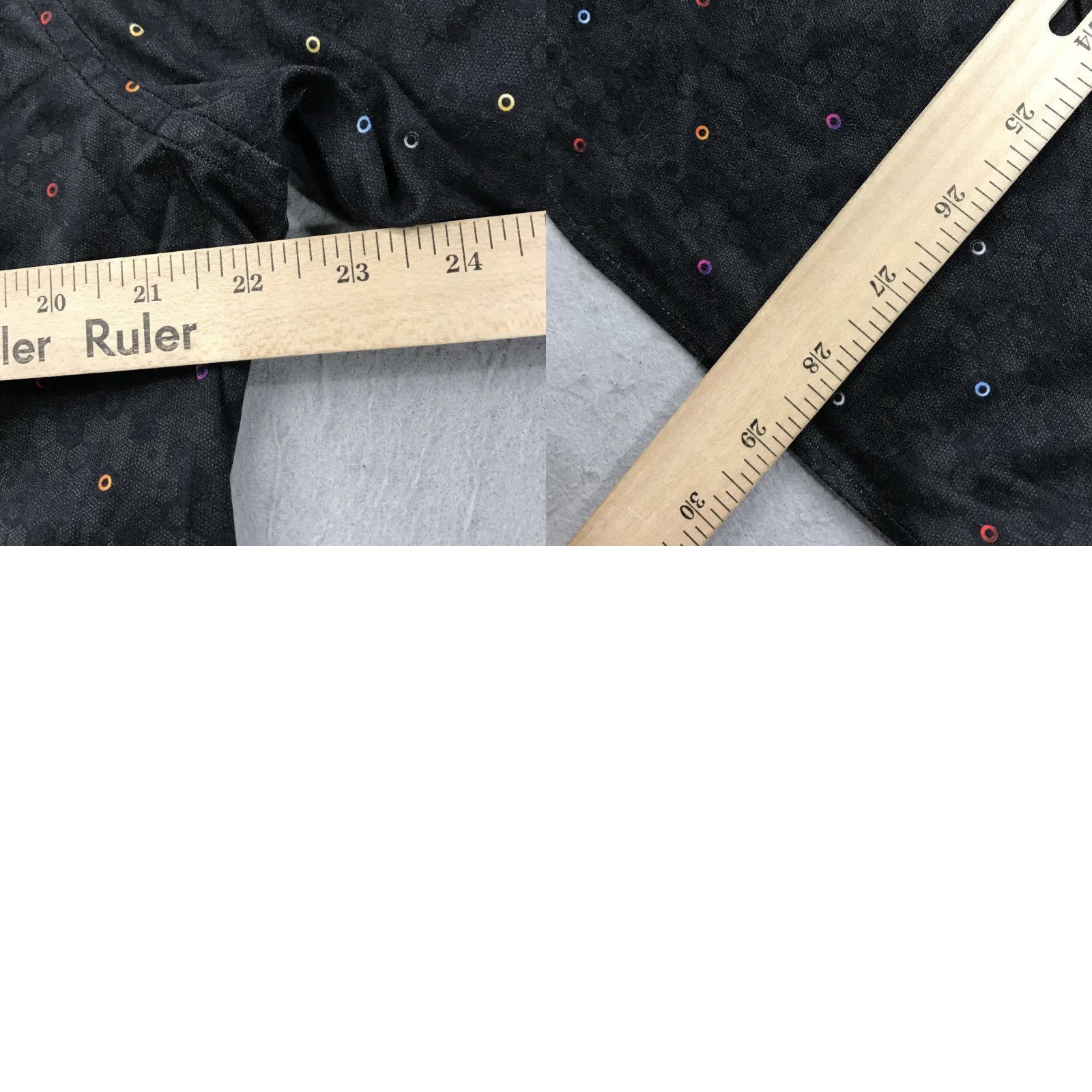 Vintage Buttercloth Shirt Mens Large Black Regular Flip Cuff Geometric Casual Cotton Size US L / EU 52-54 / 3 - 8 Thumbnail