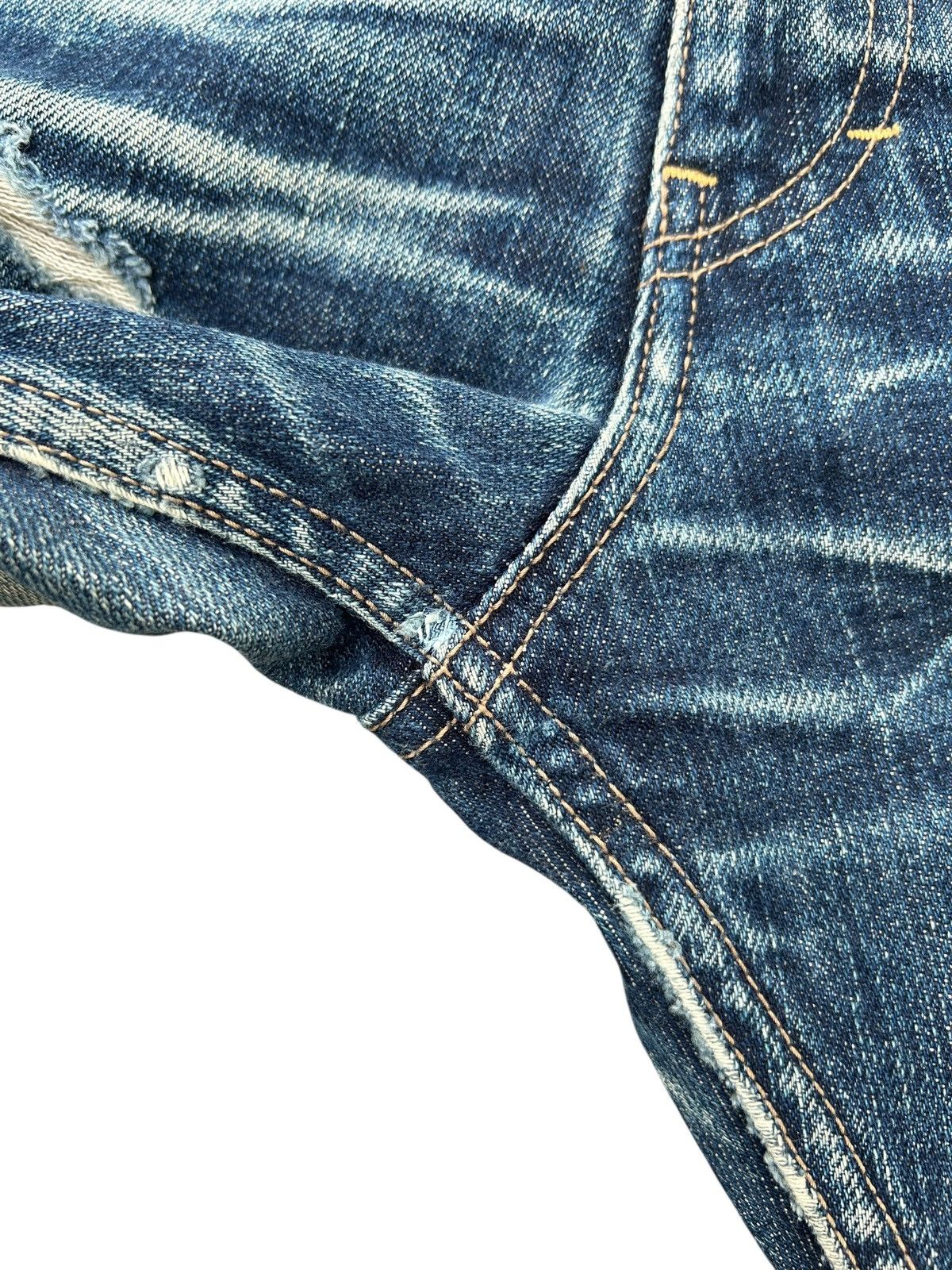 Kapital Vintage ETERNAL Selvedge Distressed Denim Jeans Size US 30 / EU 46 - 12 Thumbnail