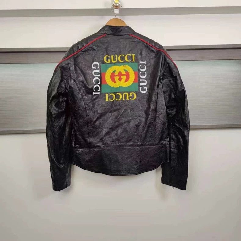 Gucci Black Gucci Leather Moto Jacket-2506 Size US L / EU 52-54 / 3 - 2 Thumbnail