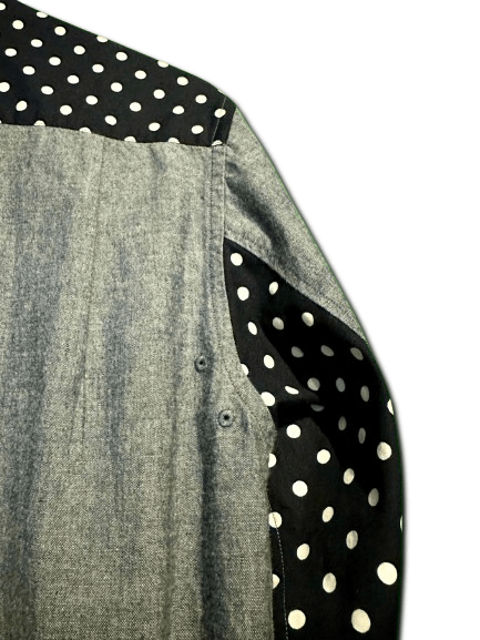 Japanese Brand × Sophnet. SOPHNET. Indigo Chambray Panel Button Down Long Sleeve Shirt Size US M / EU 48-50 / 2 - 8 Thumbnail