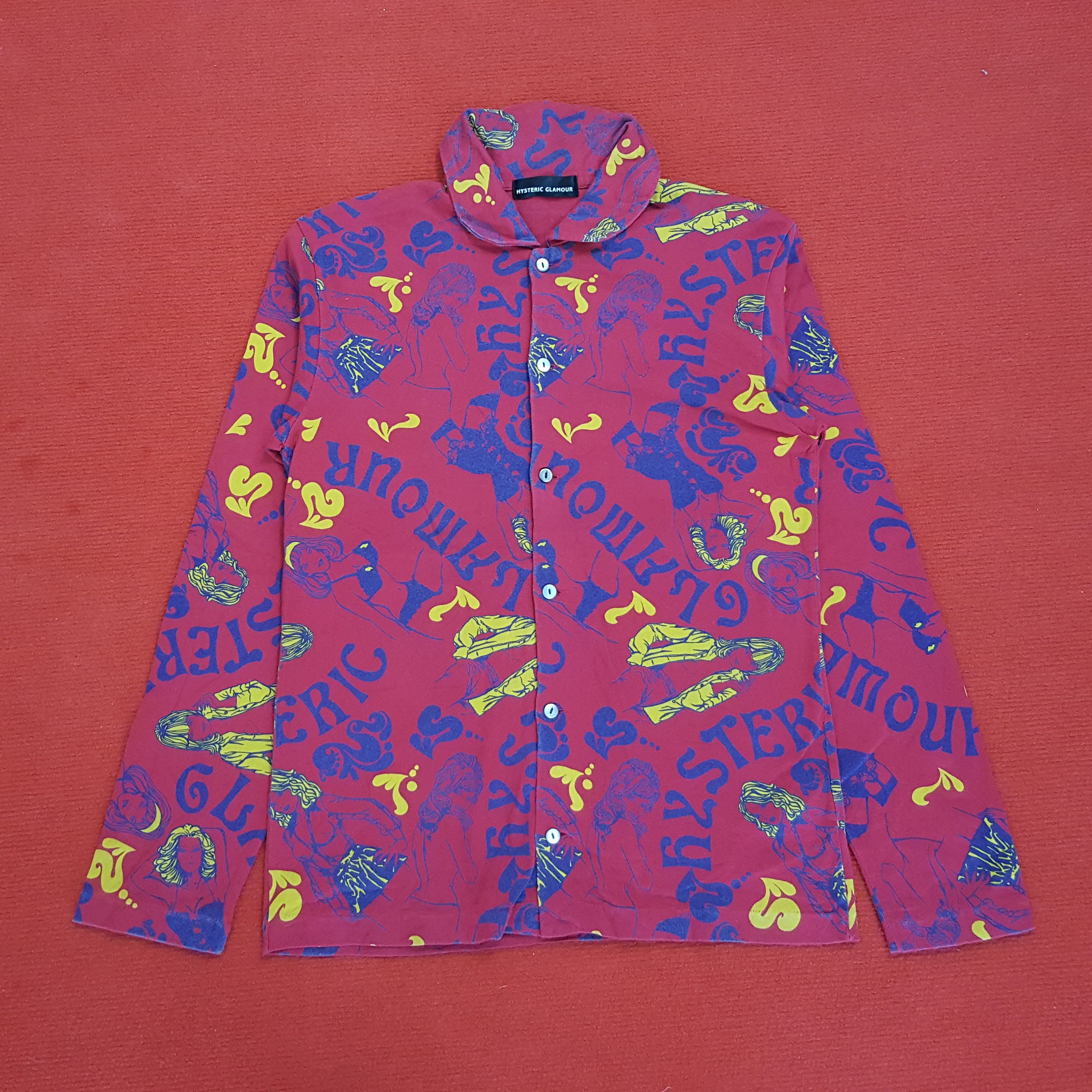 Hysteric Glamour Japanese Brand Fullprint Rare Design Shirt