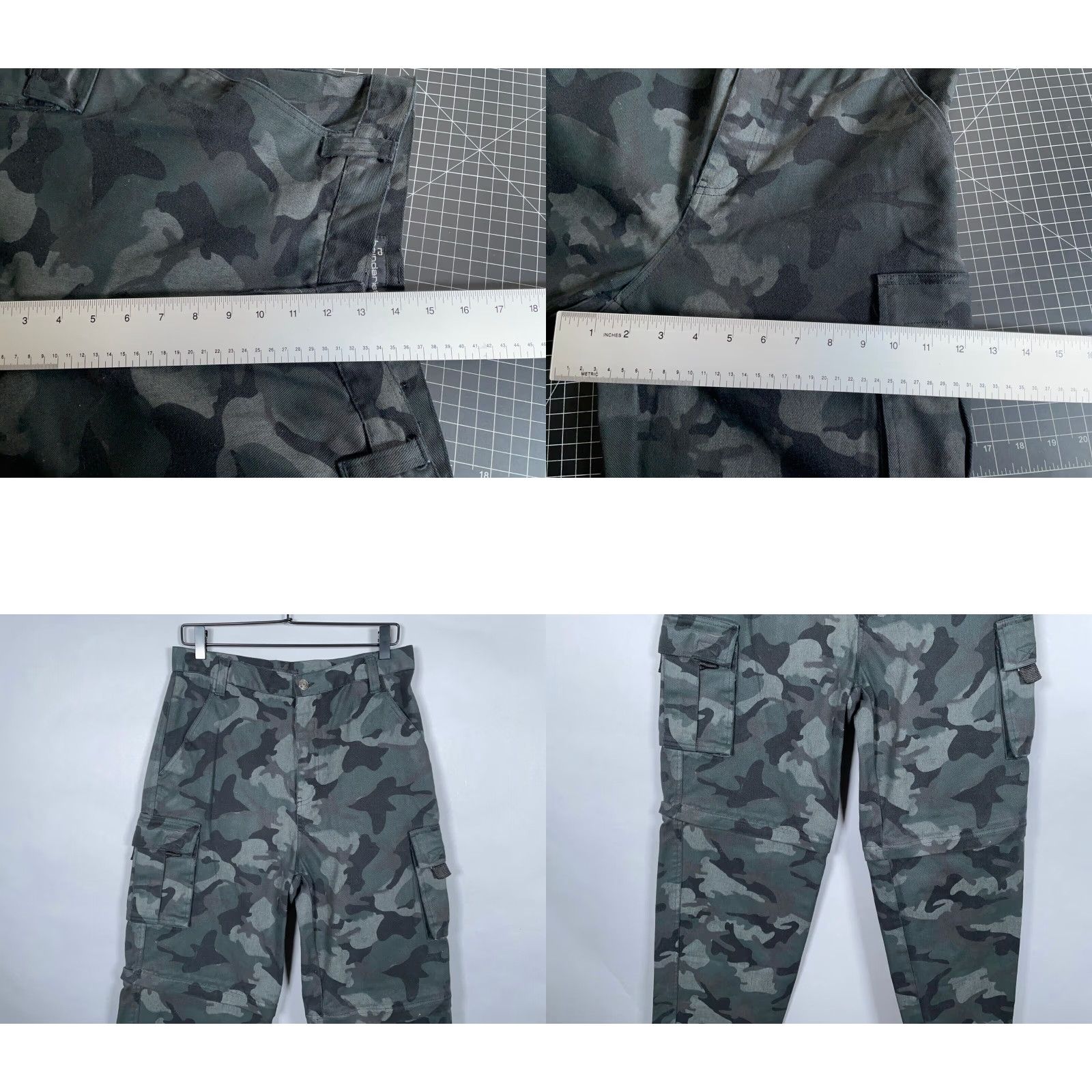 Vintage VINTAGE No Boundaries Camouflage Cargo Pants Shorts Men 30 x 32 Gray Cotton Casual Outdoor Size US 30 / EU 46 - 8 Thumbnail