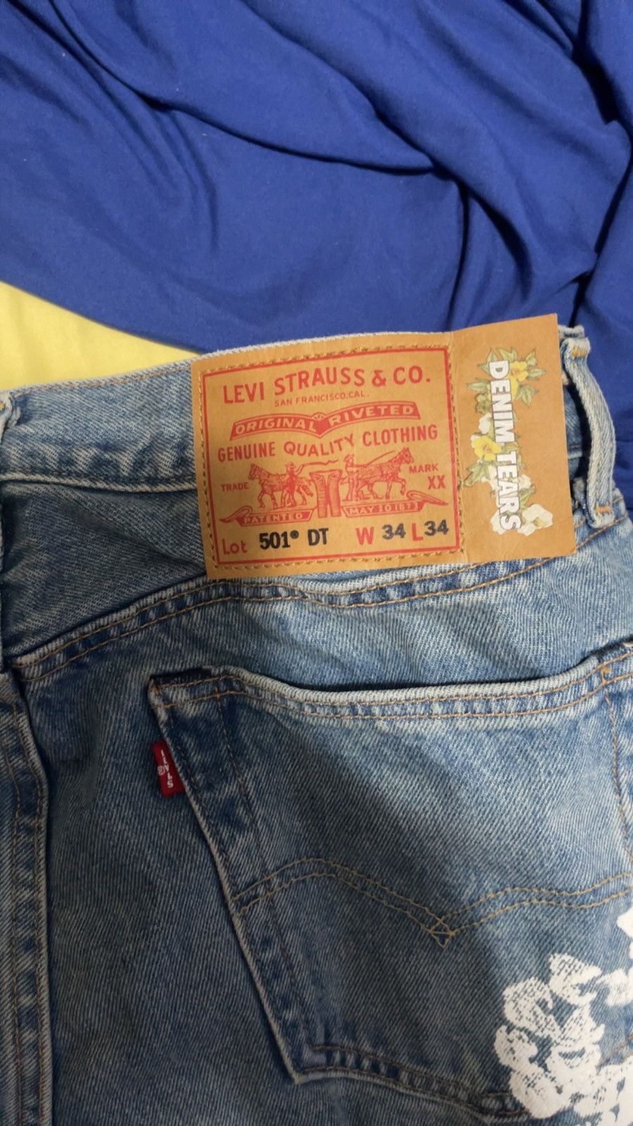 Designer Demin tears male jeans Size US 34 / EU 50 - 3 Thumbnail