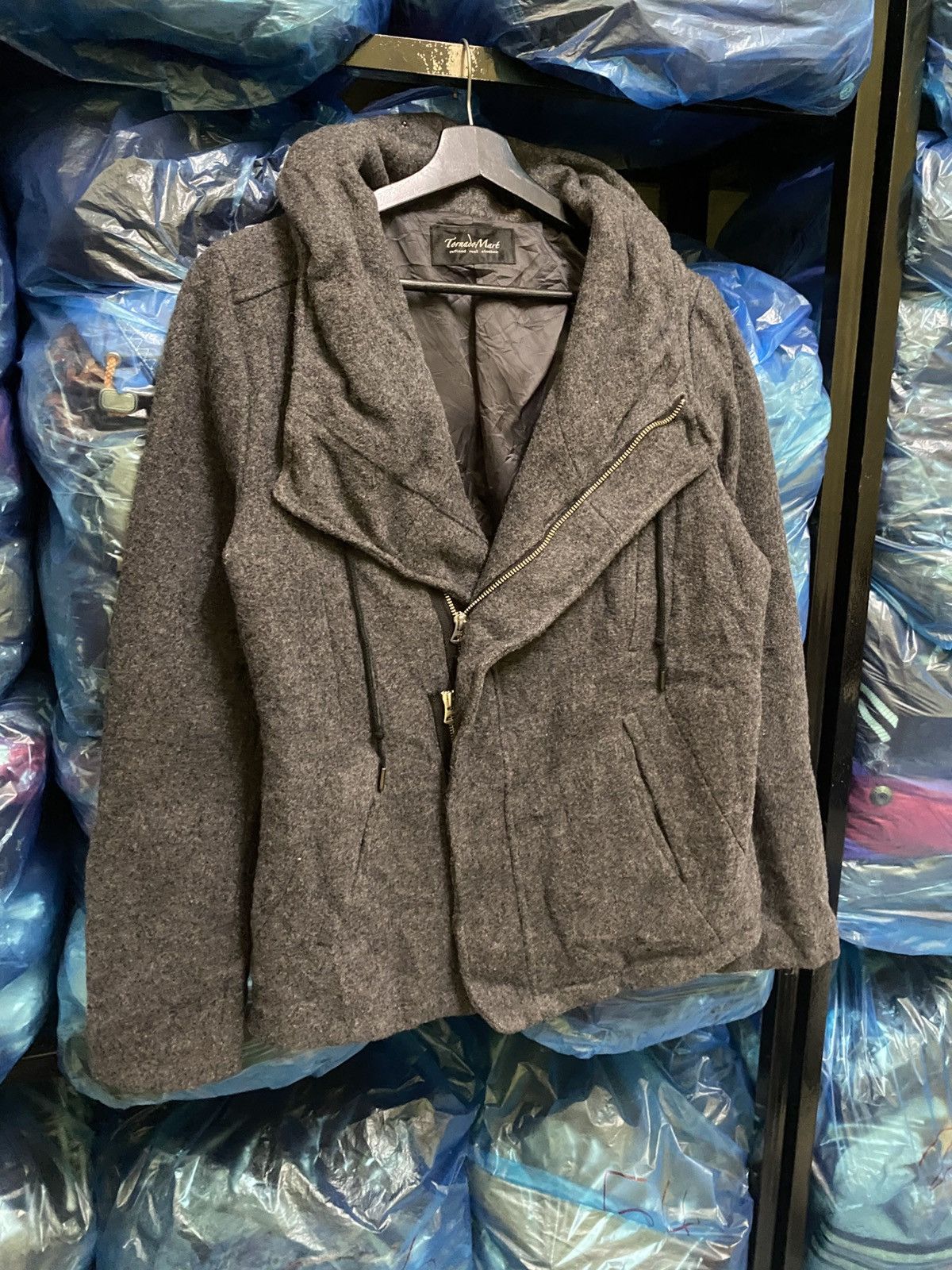 Tornado Mart VINTAGE TORNADO MART SHAWL COLLAR DOUBLE ZIPPER JACKET Size M / US 6-8 / IT 42-44 - 3 Thumbnail