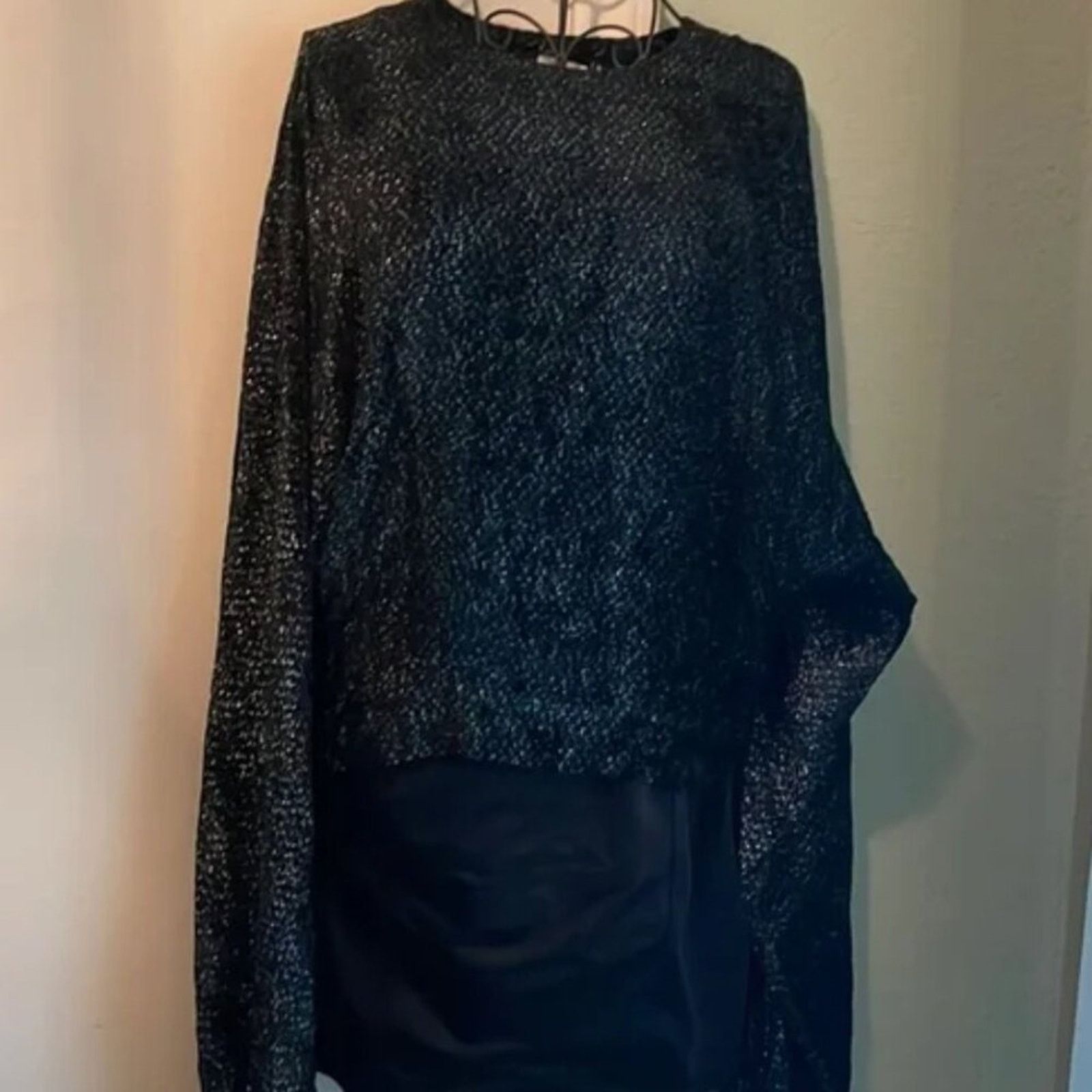 The Attico The Attico Woven Long Sleeve Blouse Black size 8 Size M / US 6-8 / IT 42-44 - 6 Thumbnail