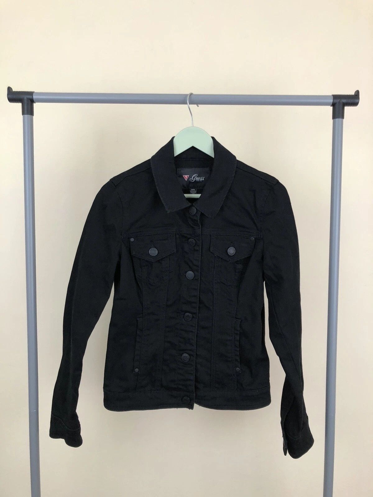 Guess Guess Denim Jacket Womens Size M Black Button Vintage Size M / US 6-8 / IT 42-44 - 1 Thumbnail