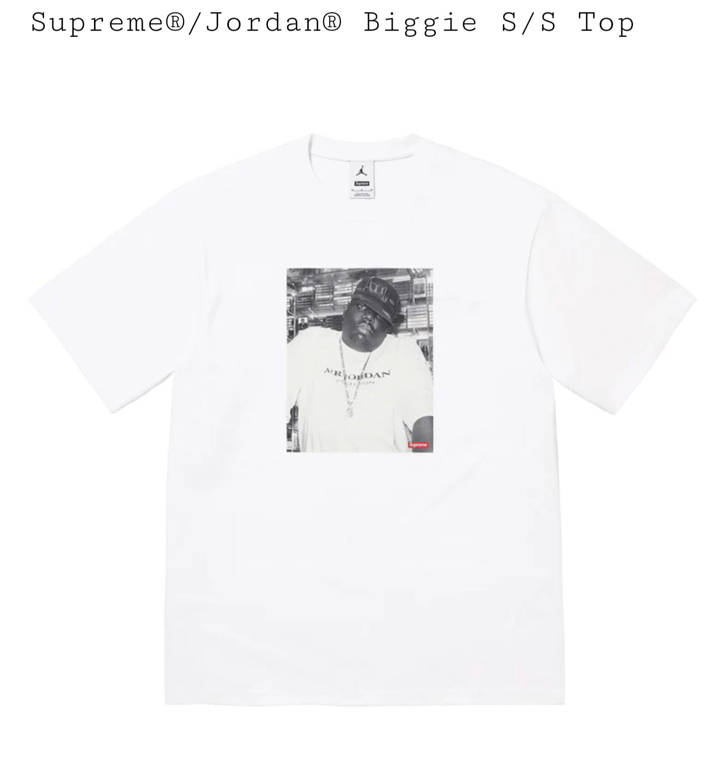 Jordan Brand × Supreme Supreme x Jordan Biggie S/S Top Size US XL / EU 56 / 4 - 1 Thumbnail