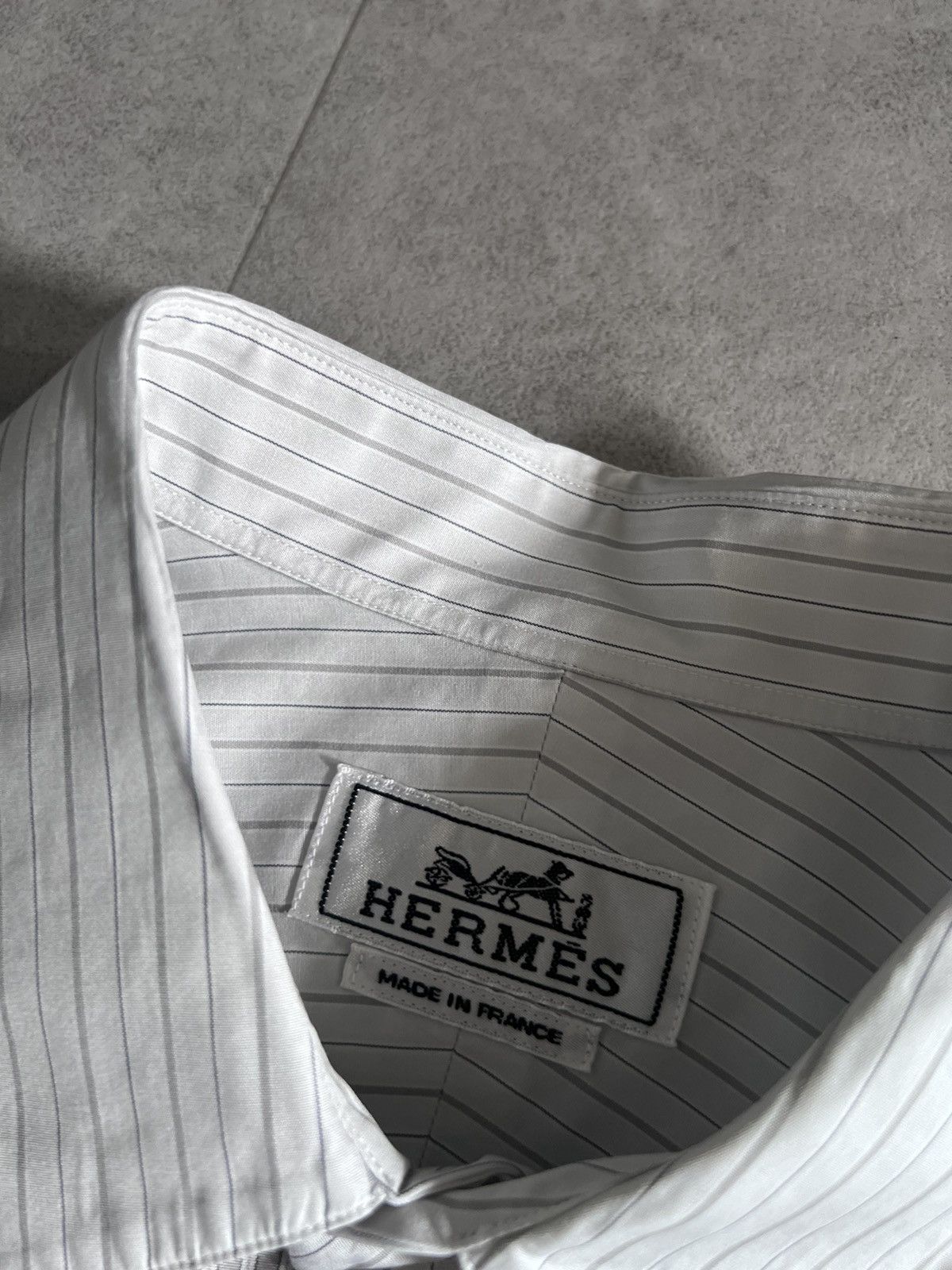 Hermes Hermes Double Layered Stripe Shirt Size US M / EU 48-50 / 2 - 5 Thumbnail